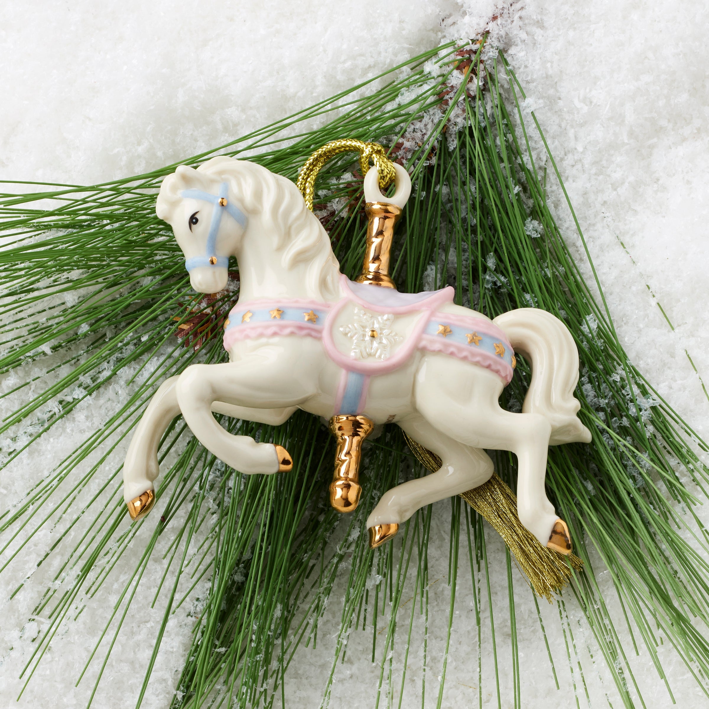 Lenox Premium Snowflake Carousel Horse Ornament - Image 3