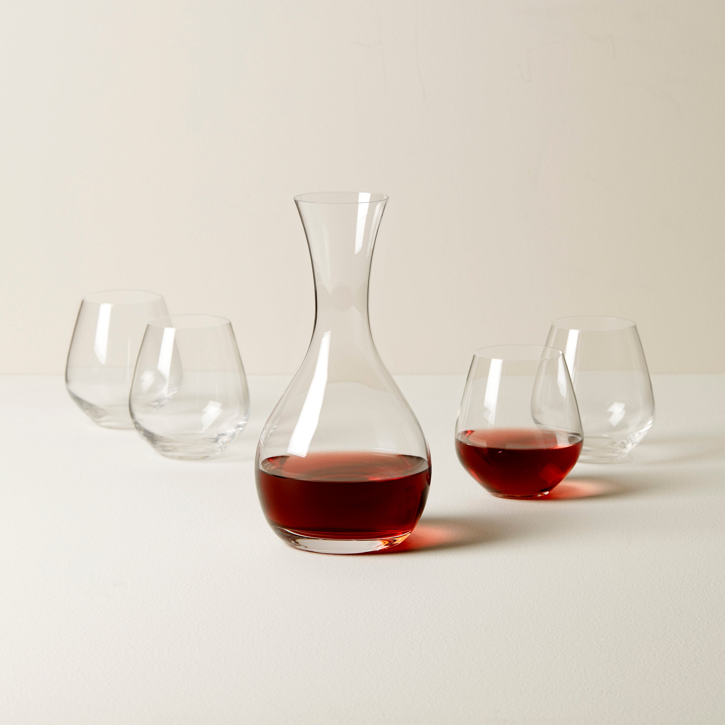 Lenox Premium Tuscany Classics Decanter & Stemless Wine Glass Set - Image 2