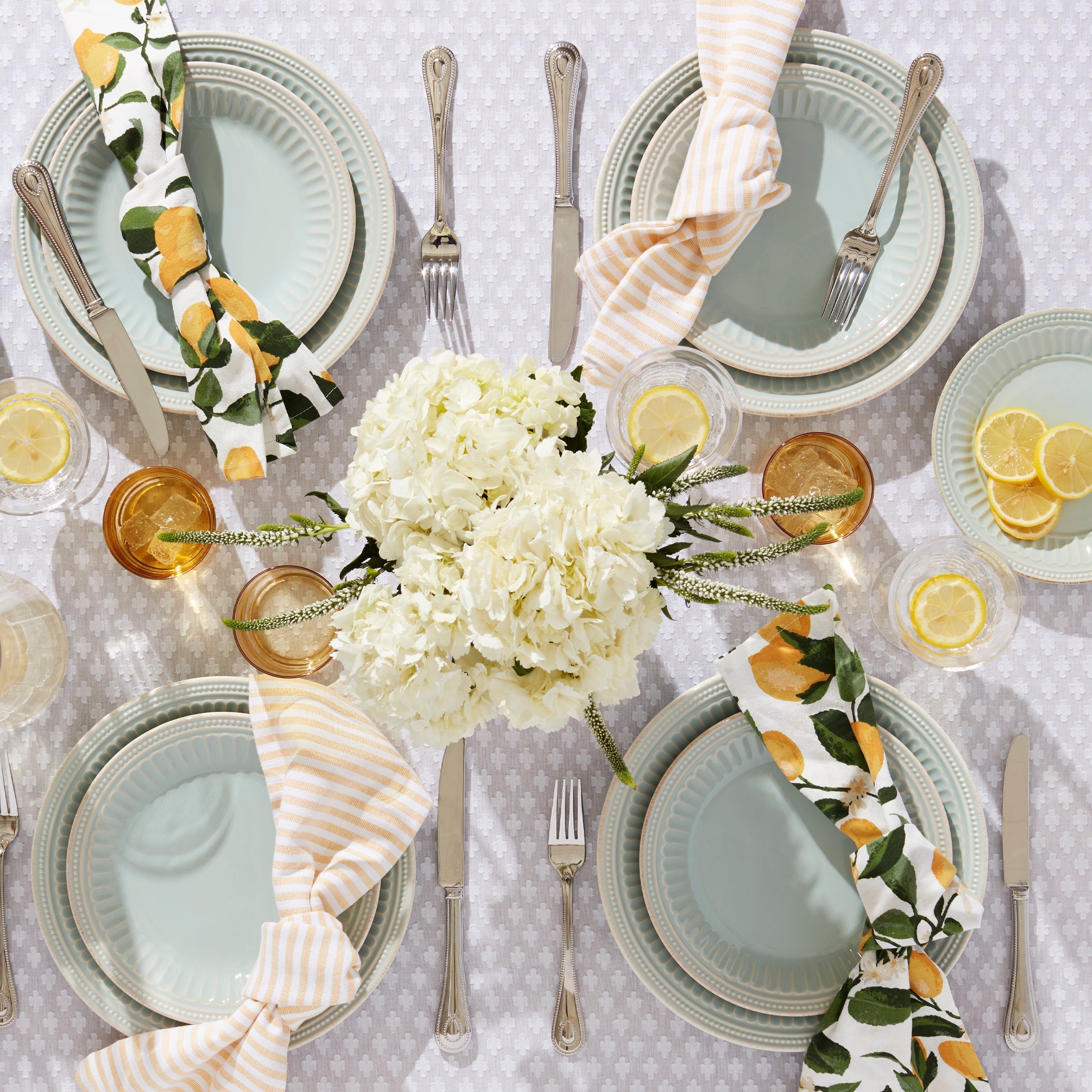 Lenox Premium French Perle Groove Ice Blue 12-Piece Place Setting - Image 2