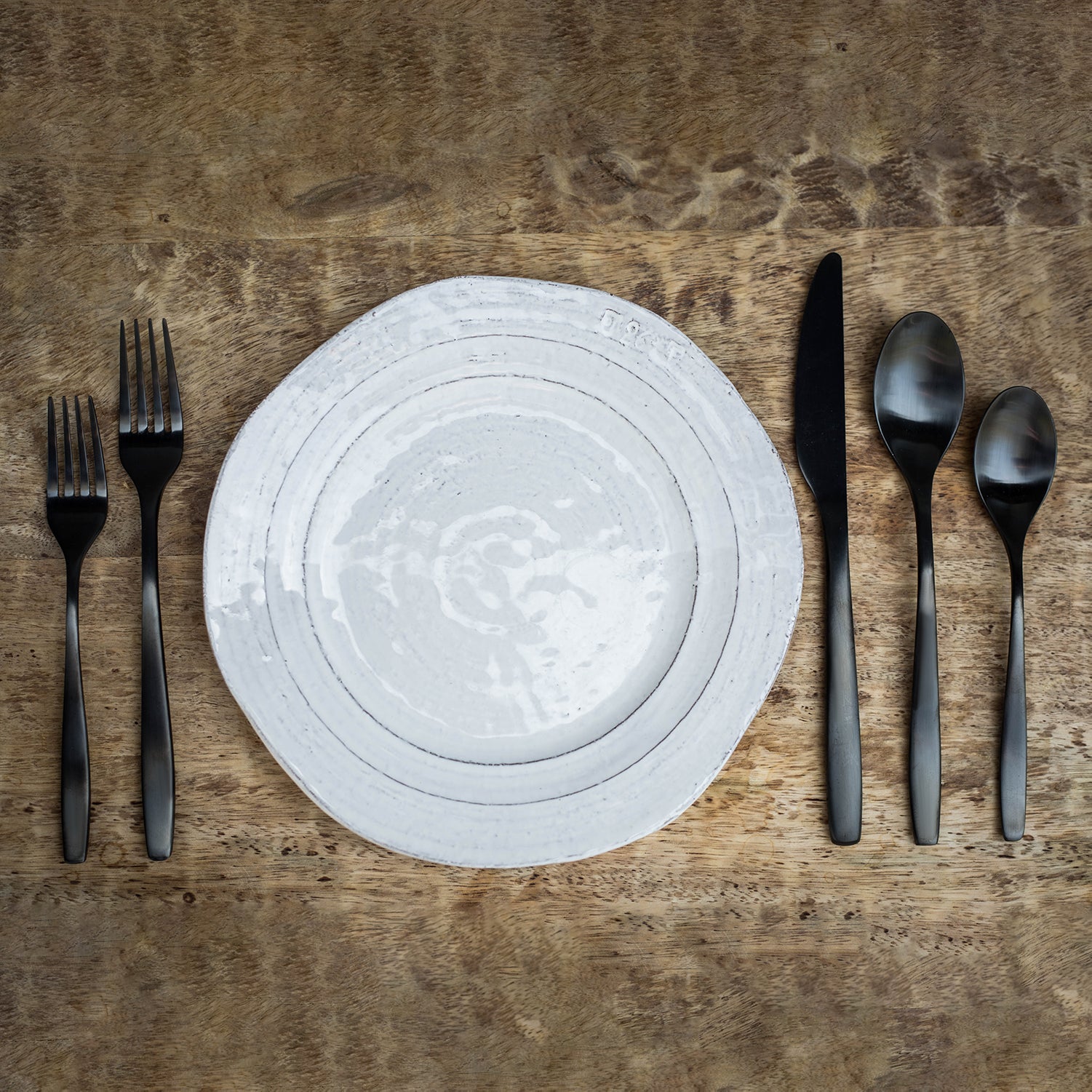 Lenox Premium Averie Black Satin 20-Piece Flatware Set - Image 6