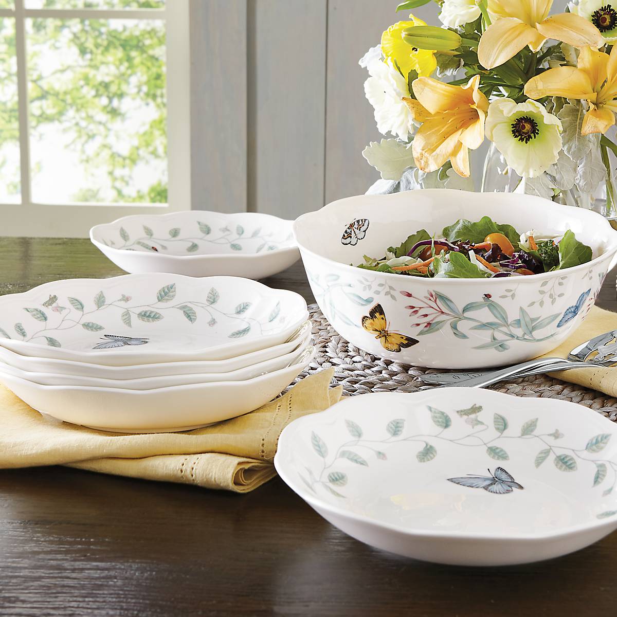 Lenox Premium Butterfly Meadow 7-Piece Bowl Set - Image 3