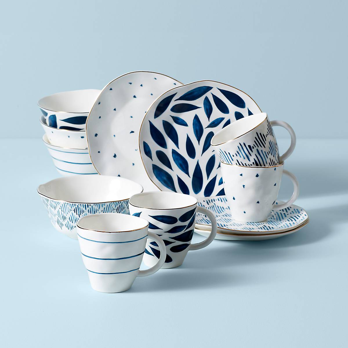 Lenox Premium Blue Bay 12-Piece Dessert Set