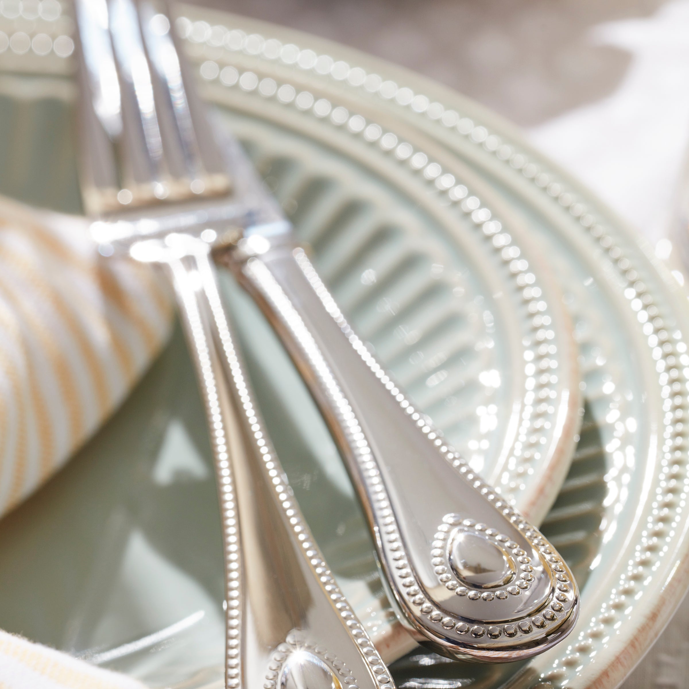 Lenox Premium French Perle Groove Ice Blue 12-Piece Place Setting - Image 7