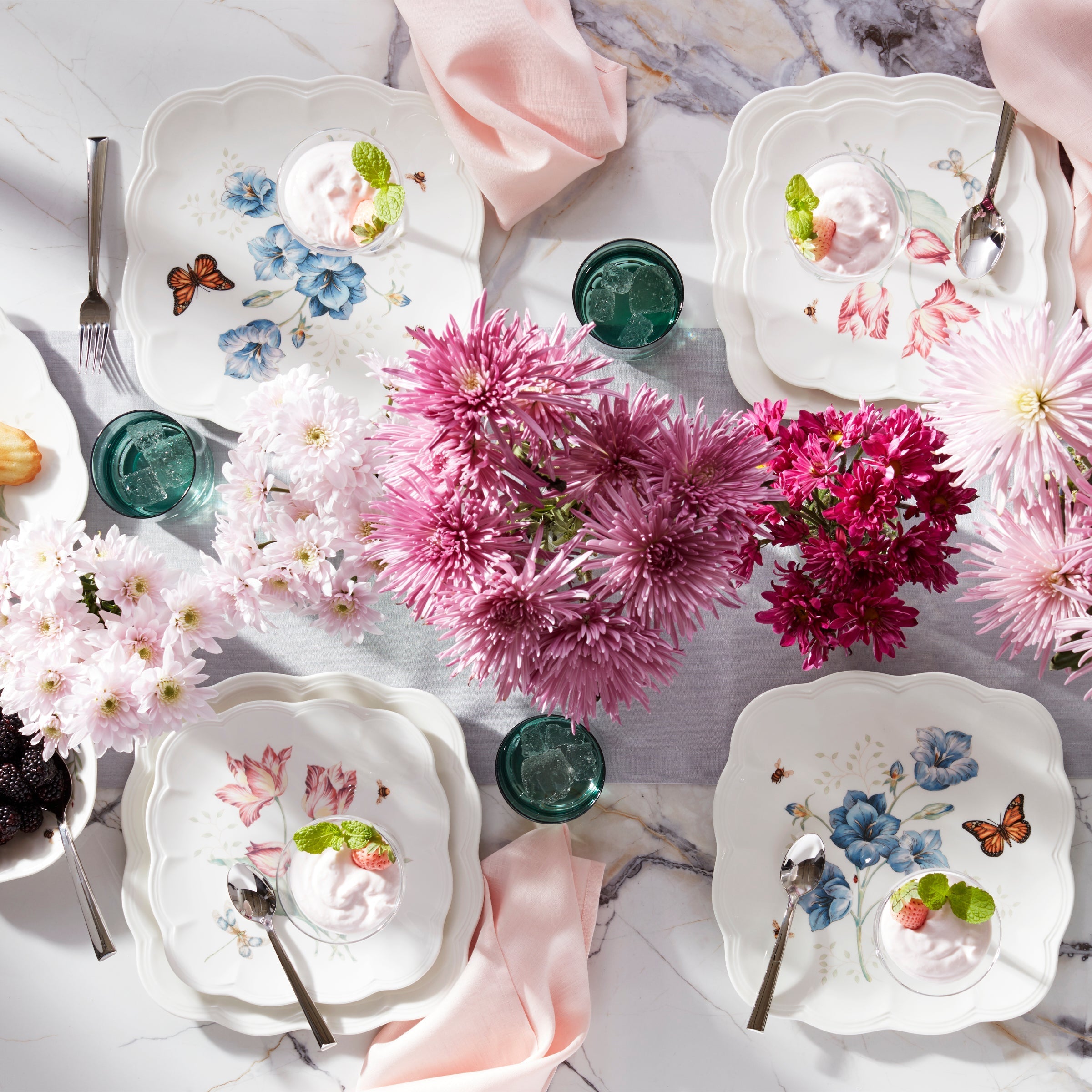Lenox Premium Butterfly Meadow Square 18-Piece Dinnerware Set - Image 2