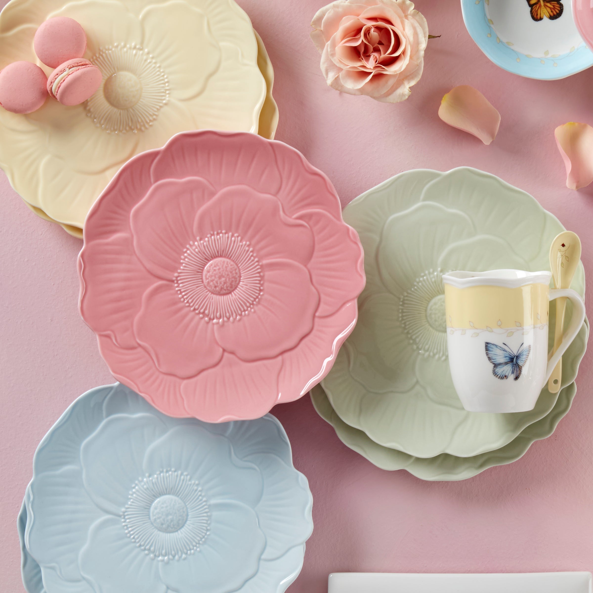Lenox Premium Butterfly Meadow Floral Blue Accent Plates, Set of 4 - Image 10