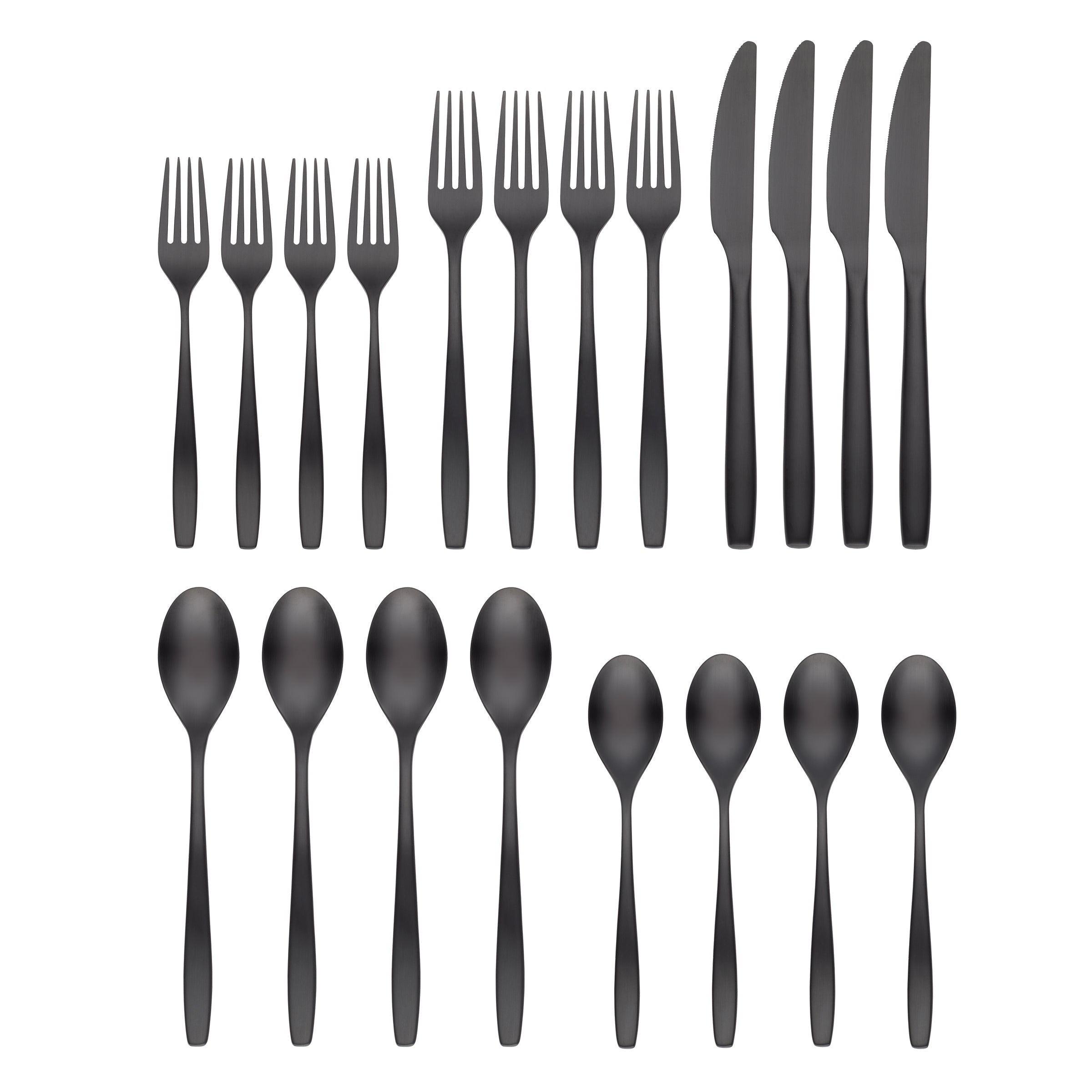 Lenox Premium Averie Black Satin 20-Piece Flatware Set - Image 2