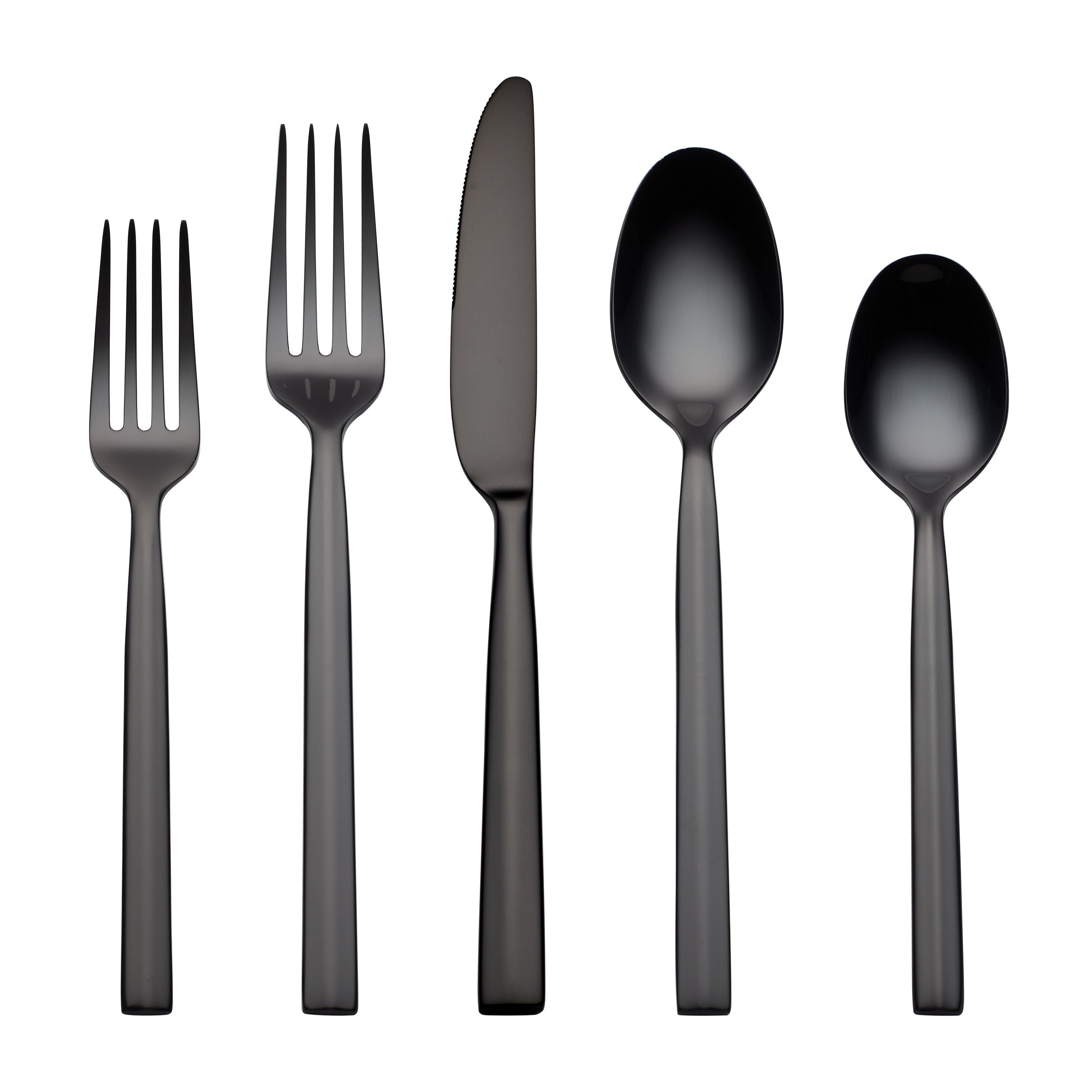 Lenox Premium Aero Black Mirror 20-Piece Flatware Set