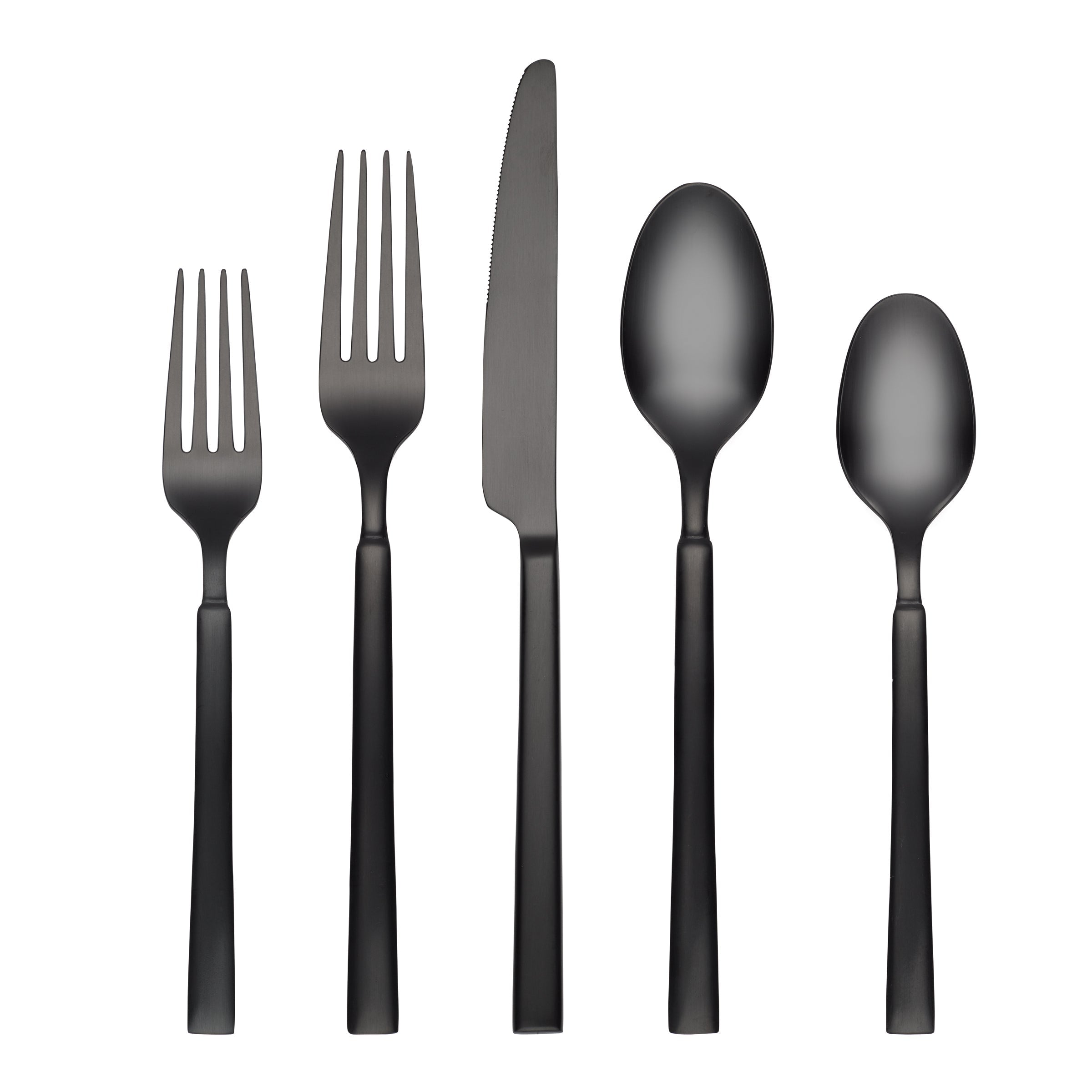 Lenox Premium Gailann Black Satin 20-Piece Flatware Set