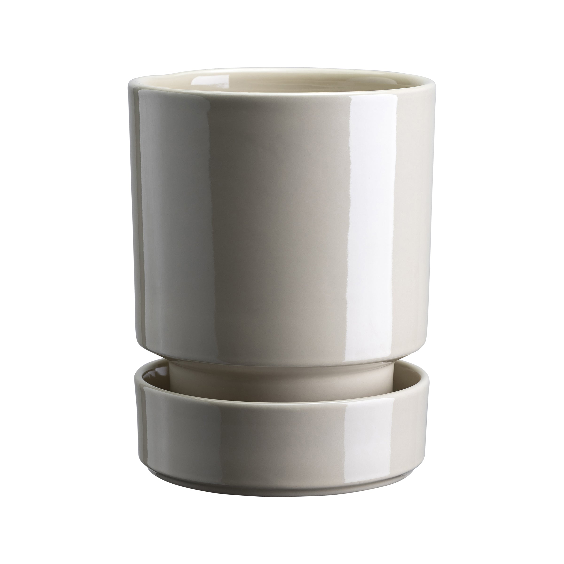 Lenox Premium Hoff Glazed Sand Stone 12cm Pot with Saucer