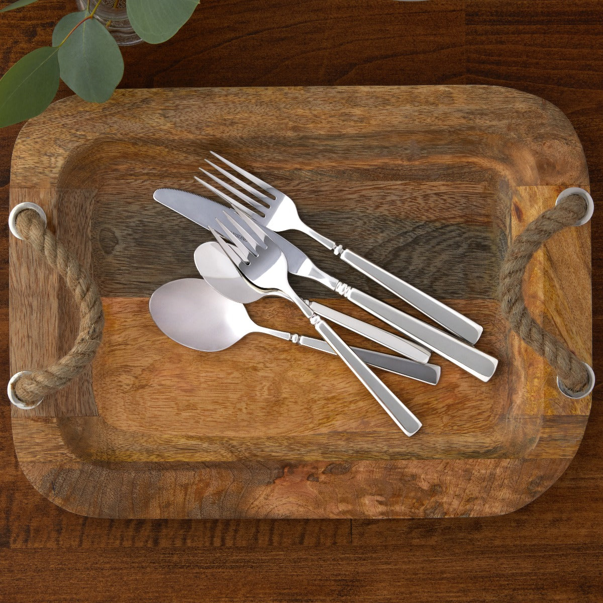 Lenox Premium Easton Satin 20-Piece Flatware Set - Image 2
