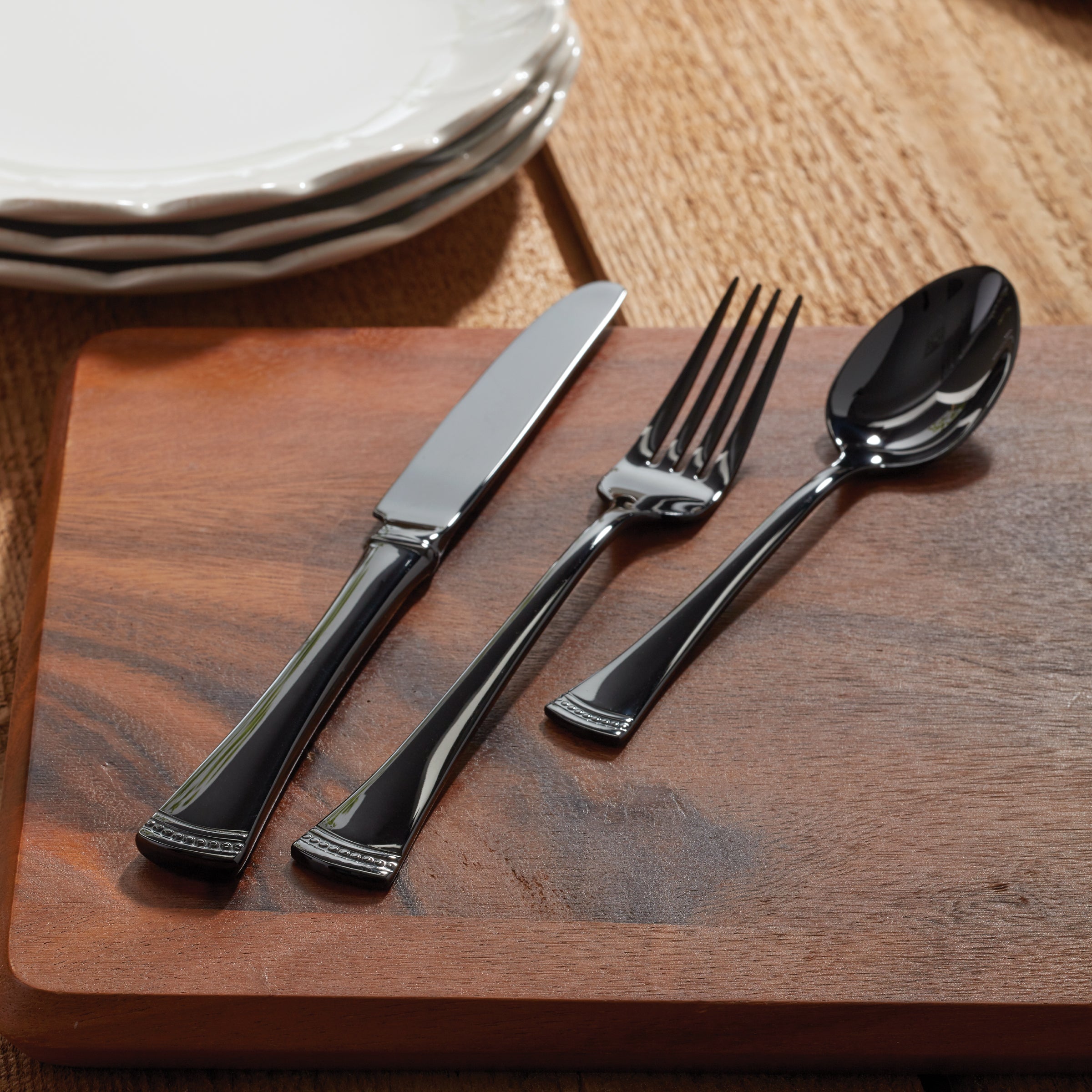 Lenox Premium Portola Black Mirror 20-Piece Flatware Set - Image 4