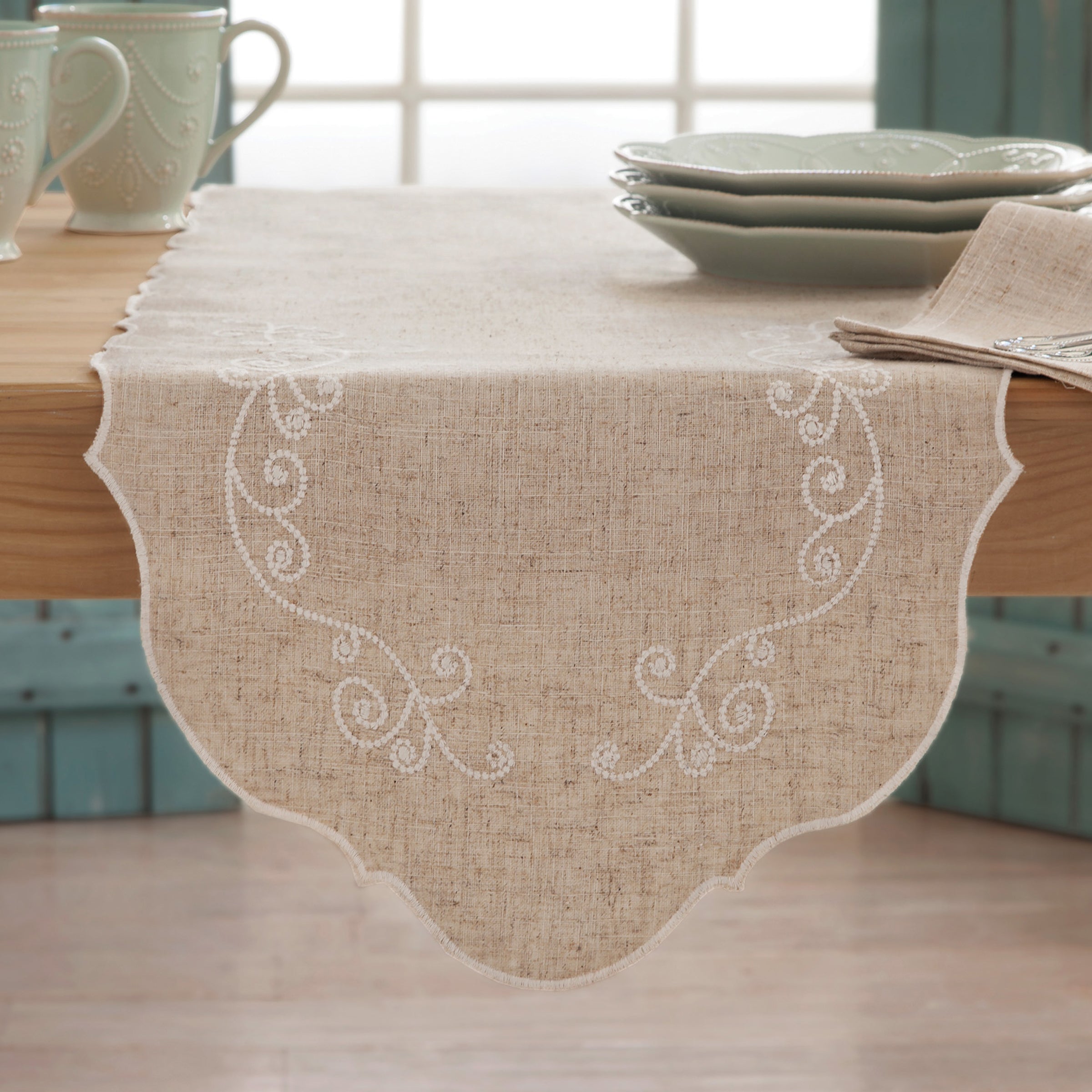 Lenox Premium French Perle Linen Runner