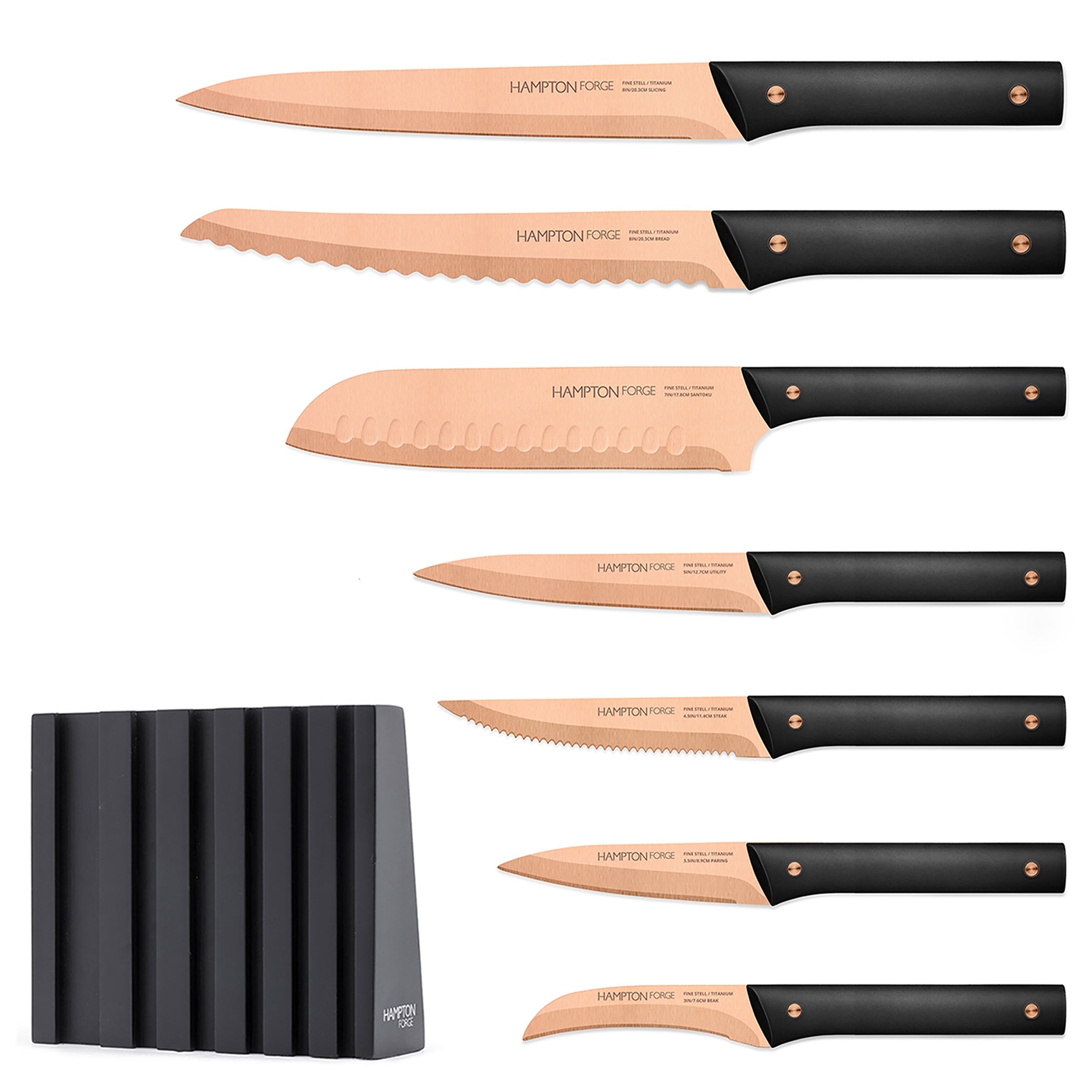 Lenox Premium Knight Copper 13-Piece Cutlery Block Set - Image 3