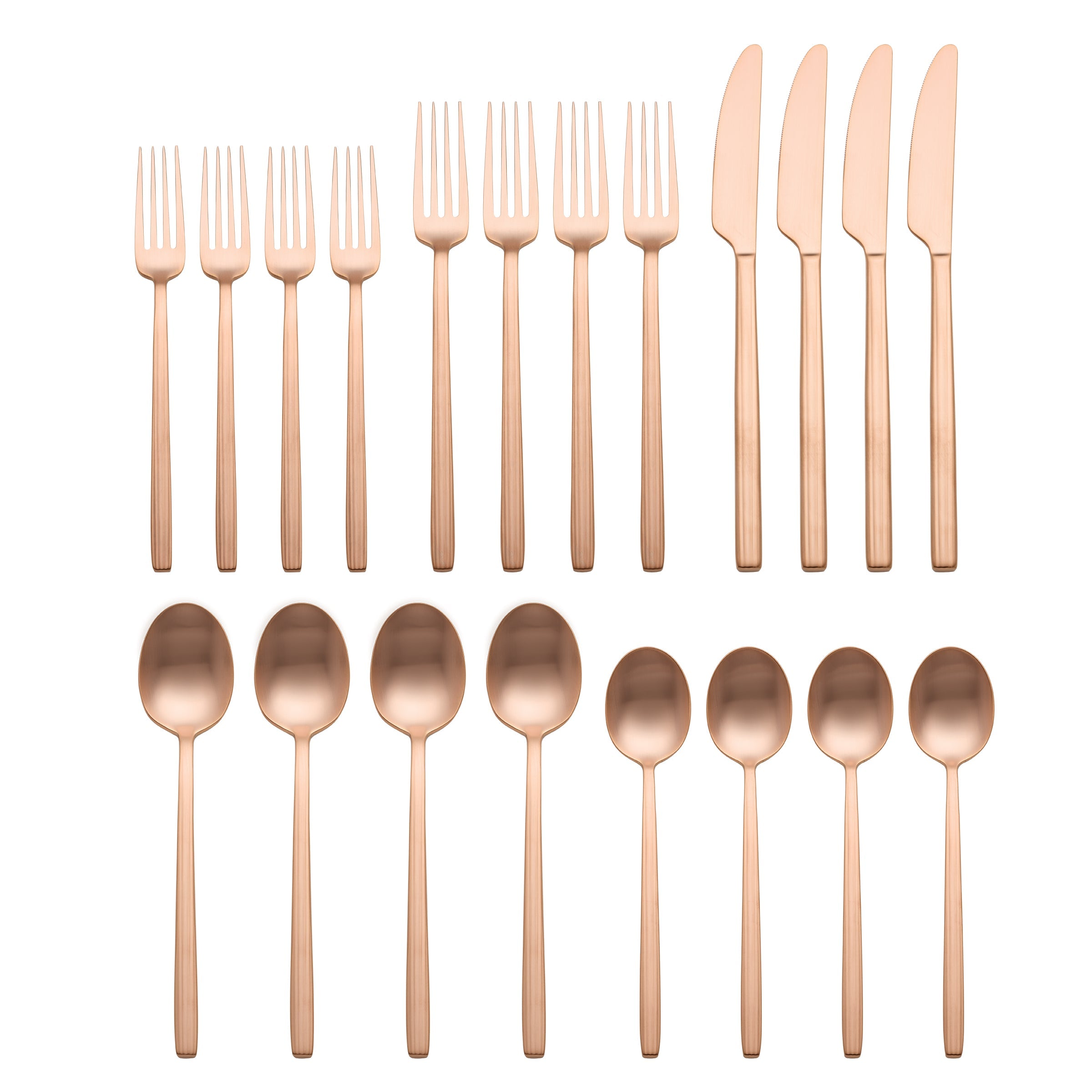 Lenox Premium Dean Rose Gold Satin 20-Piece Flatware Set - Image 2