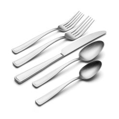 Alternative view of Lenox Premium Reid Satin 20-Piece Flatware Set