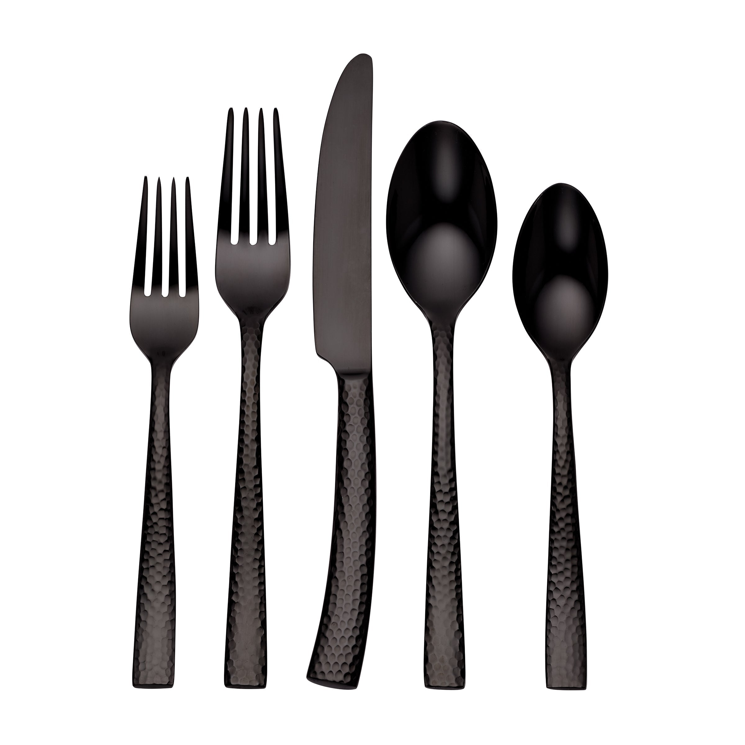 Lenox Premium Paris Hammered Gunmetal Titanium 20-Piece Flatware Set