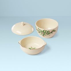 Alternative view of Lenox Premium Holiday Stackable Bowls 3-Piece Set