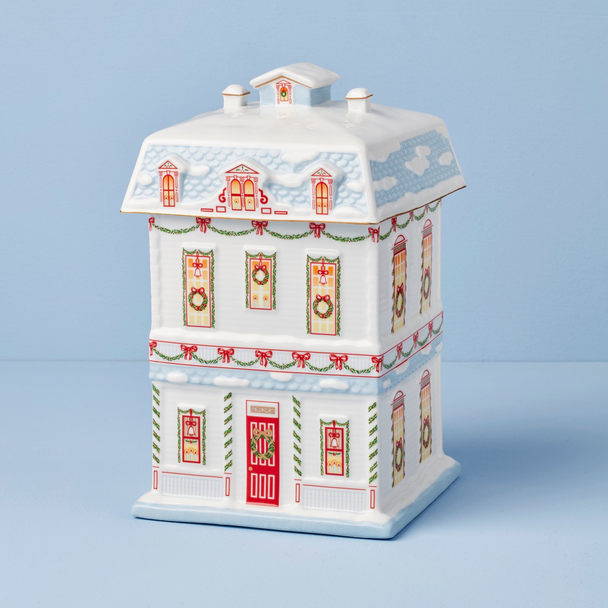 Lenox Premium Lenox Holiday Village Christmas Cookie Jar - Image 2