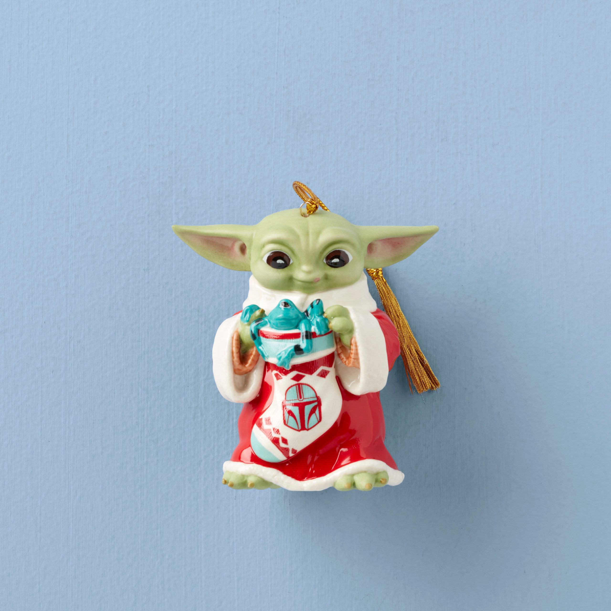 Lenox Premium Holiday Grogu with Stocking Ornament - Image 2