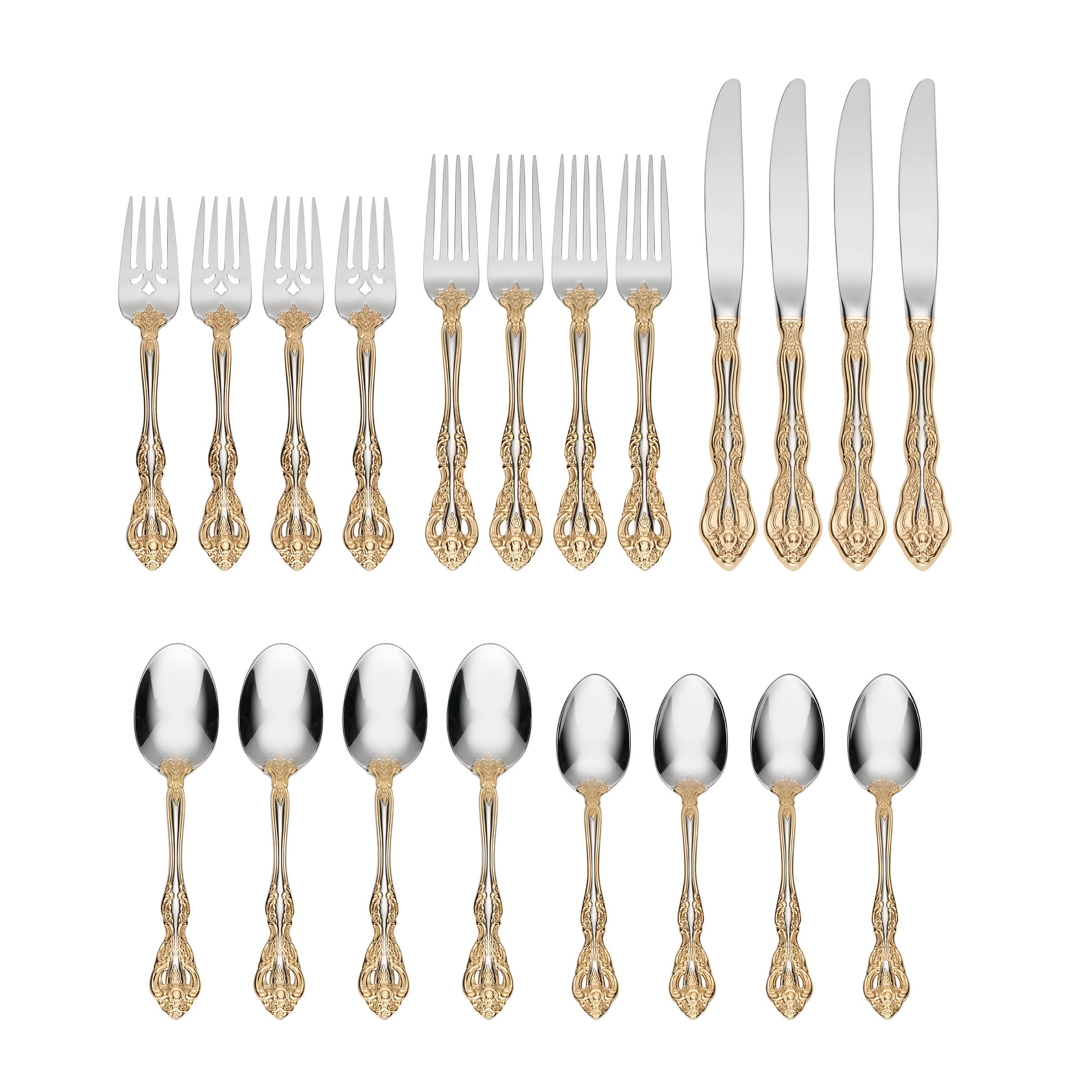 Lenox Premium Golden Michelangelo 20-Piece Flatware Set - Image 4