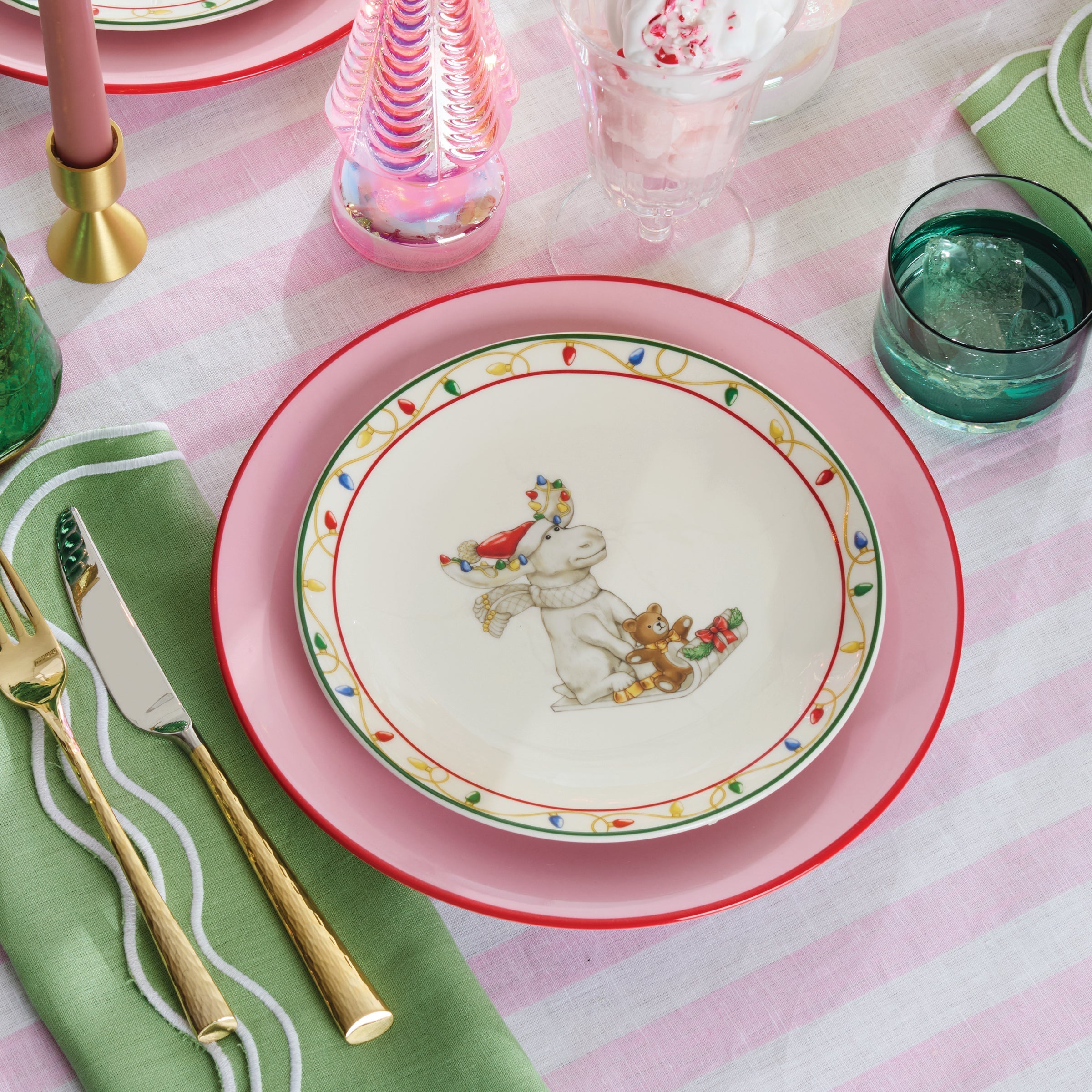 Lenox Premium Merry Marcel Moose 4-Piece Dessert Plate Set - Image 2