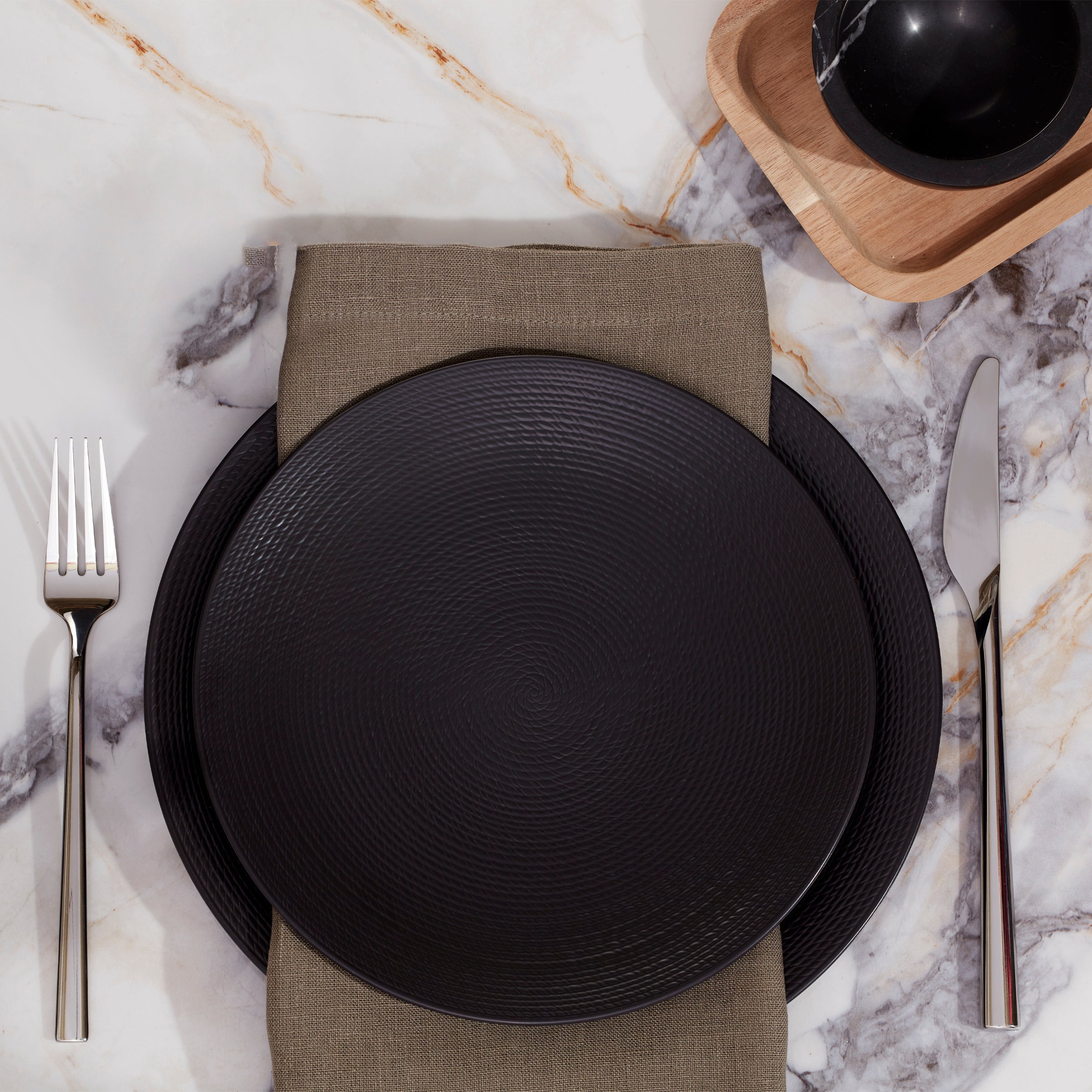 Lenox Premium LX Collective Black 12-Piece Dinnerware Set - Image 3