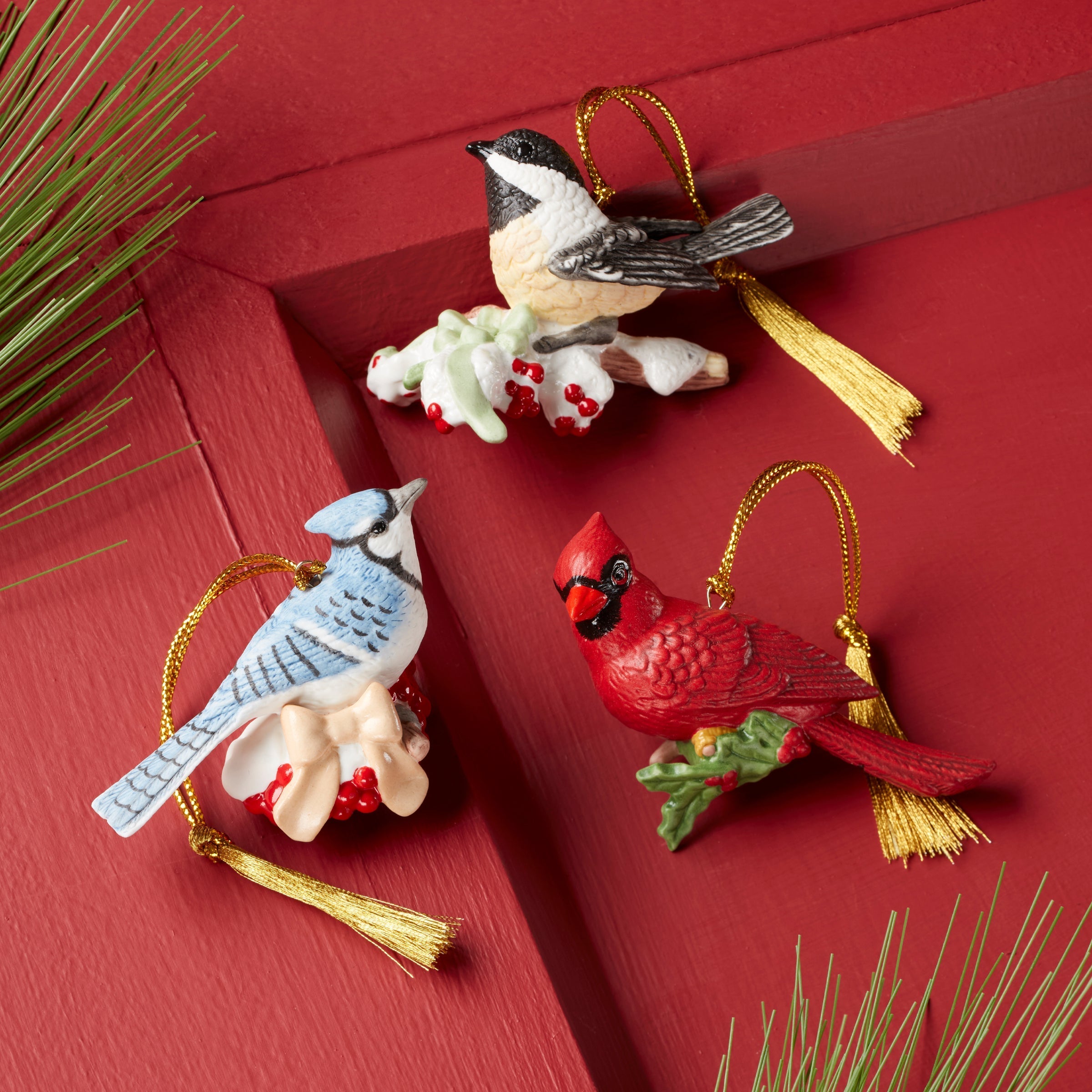Lenox Premium Winter Birds Ornaments, Set of 3 - Image 2
