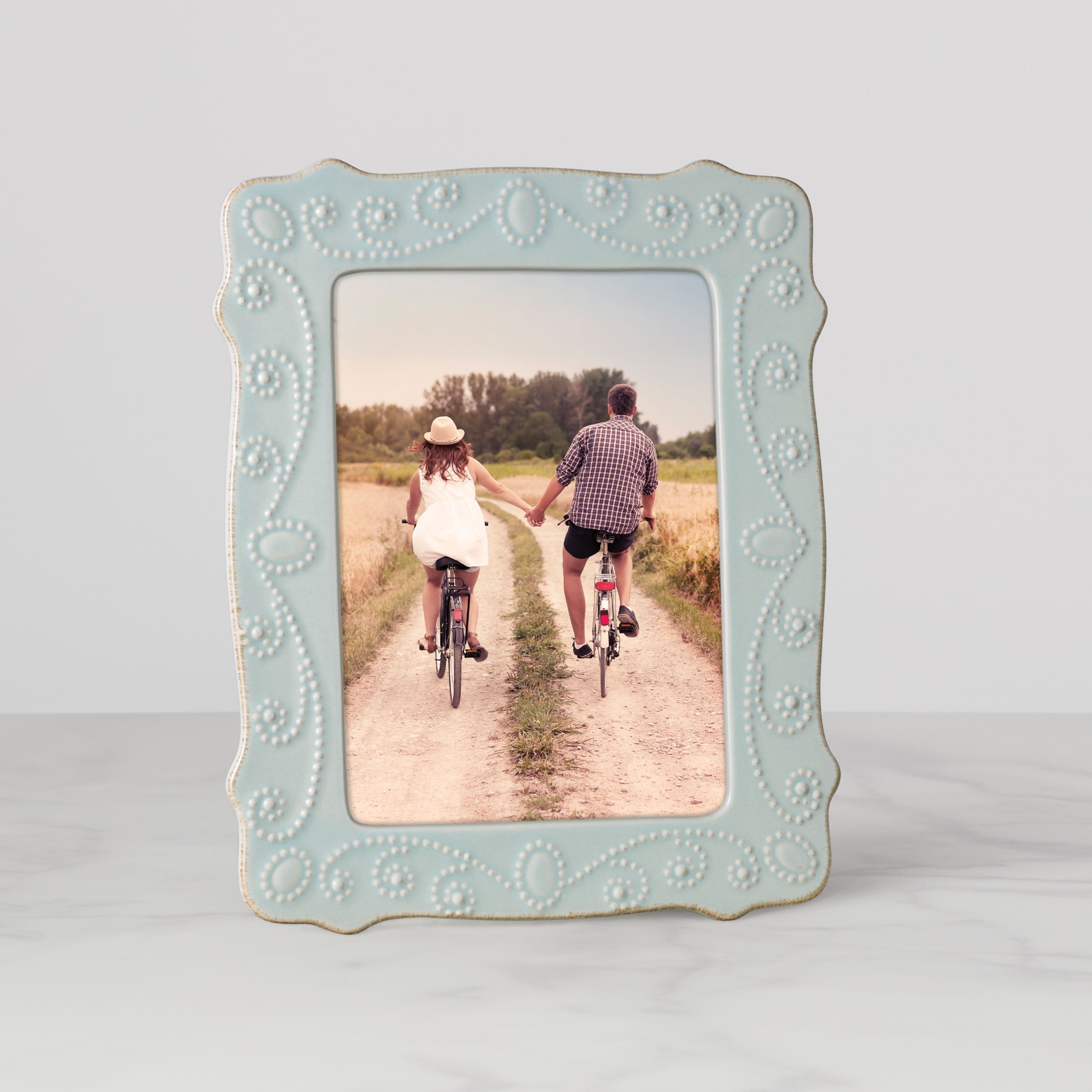 Lenox Premium French Perle Ice Blue 5x7 Photo Frame