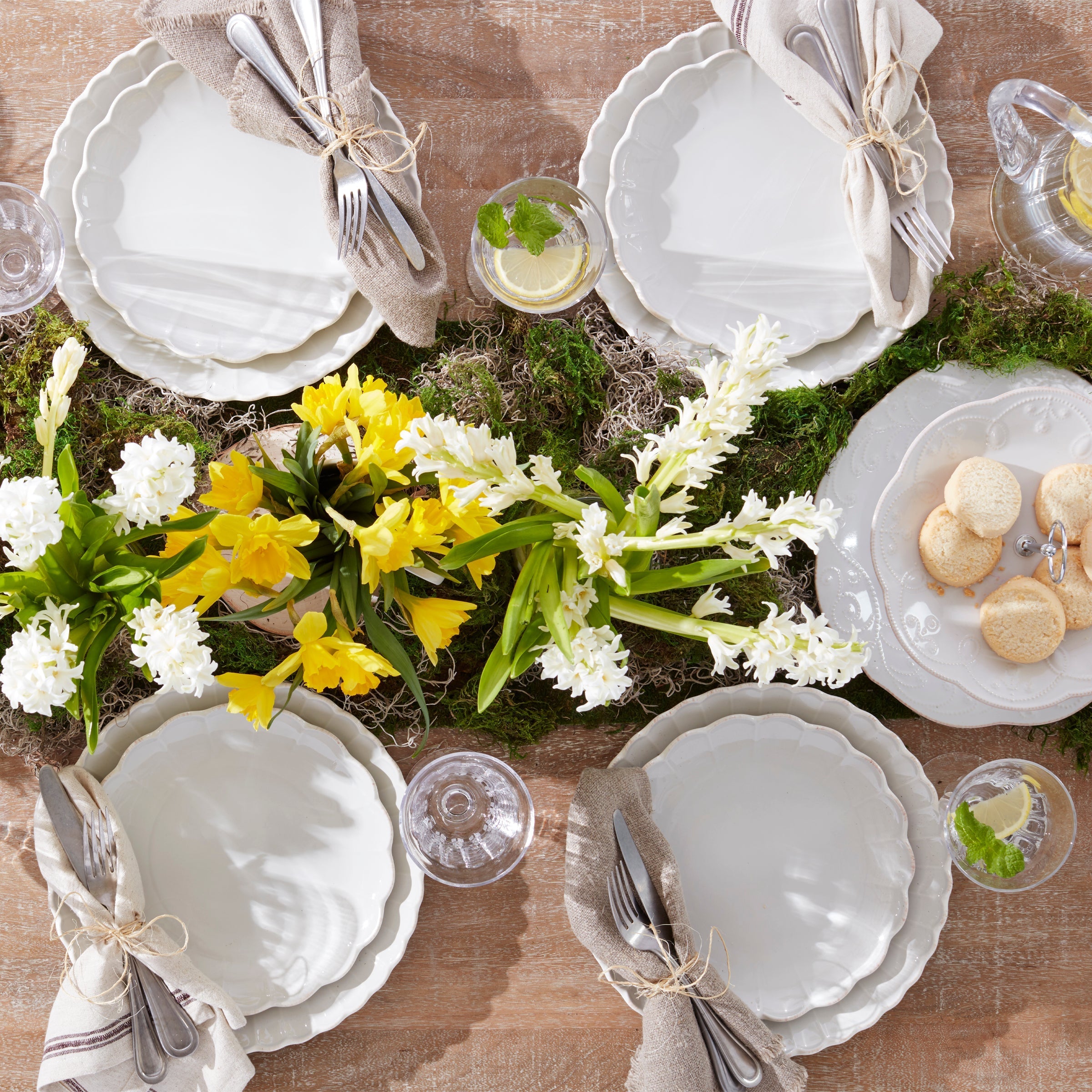 Lenox Premium French Perle Scallop White 12-Piece Dinnerware Set - Image 7