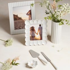 Alternative view of Lenox Premium French Perle Scallop White 5x7 Photo Frame