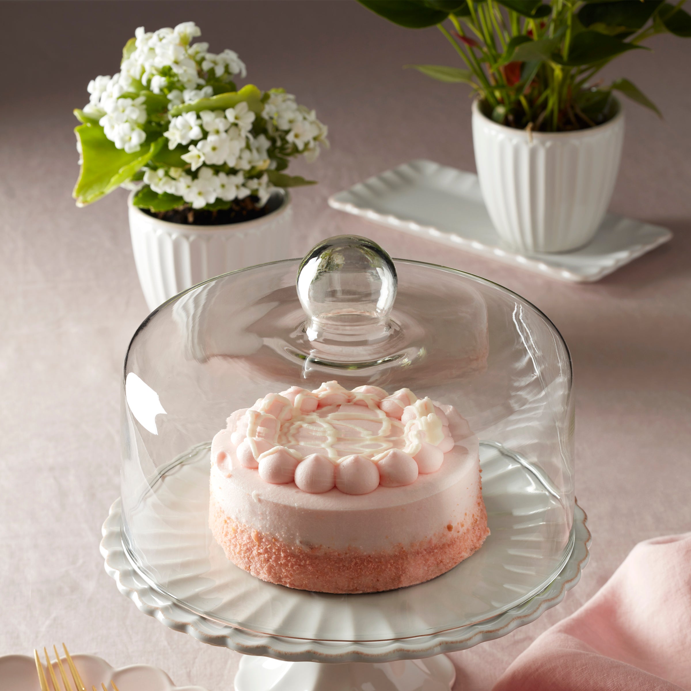 Lenox Premium French Perle Scallop White 3-Piece Herb Pot Set - Image 3