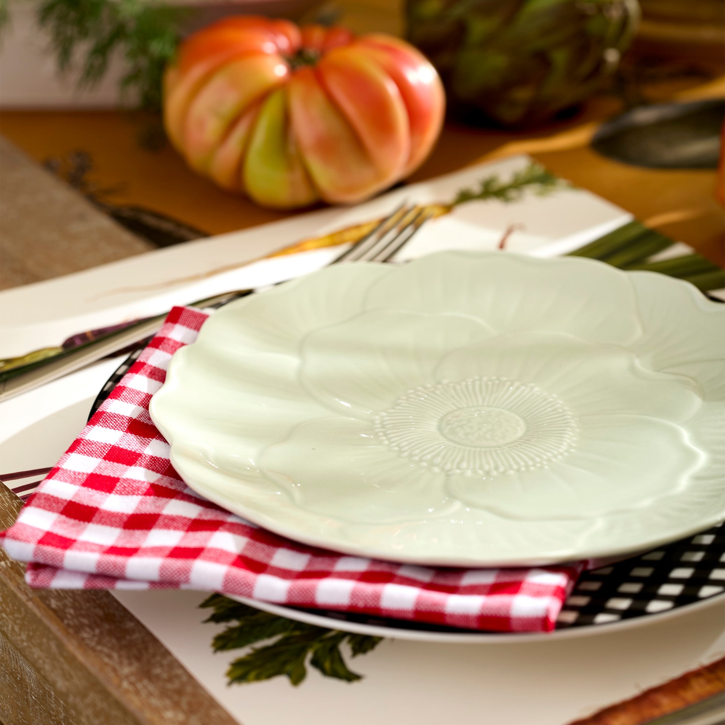 Lenox Premium Gingham Black Dinner Plates, Set of 4 - Image 2