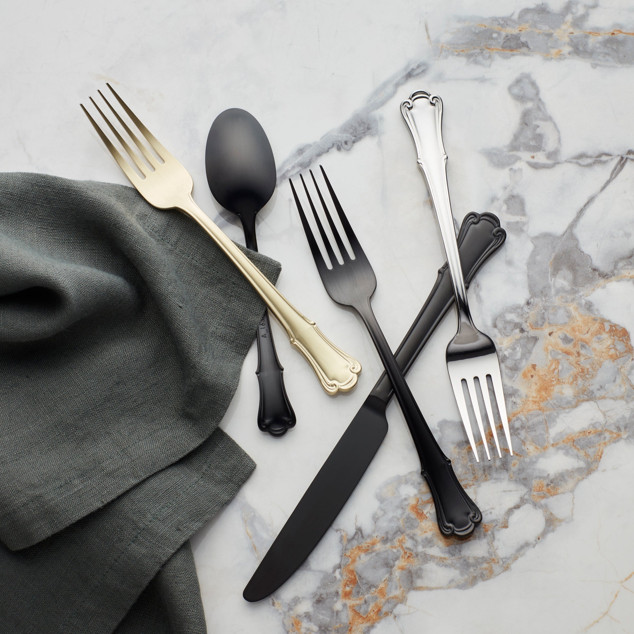 Lenox Premium James Street Champagne Satin 20-Piece Flatware Set - Image 2