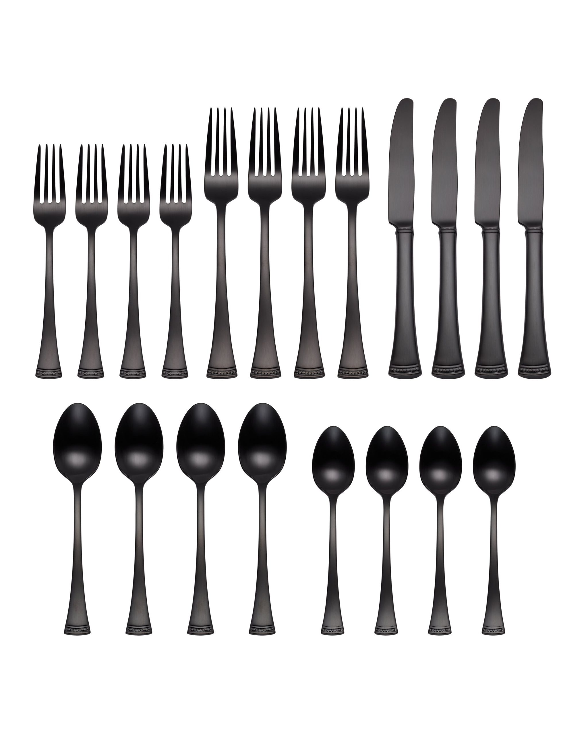 Lenox Premium Portola Black Satin 20-Piece Flatware Set - Image 2