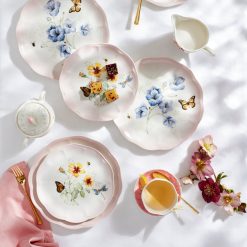 Alternative view of Lenox Premium Butterfly Meadow Pink 12-Piece Dinnerware Set