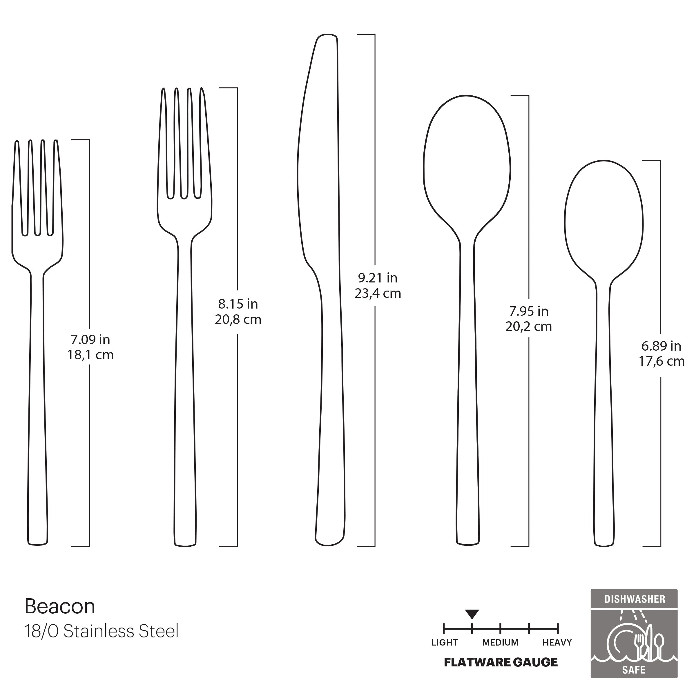Lenox Premium Beacon Champagne Satin 20-Piece Flatware Set - Image 3