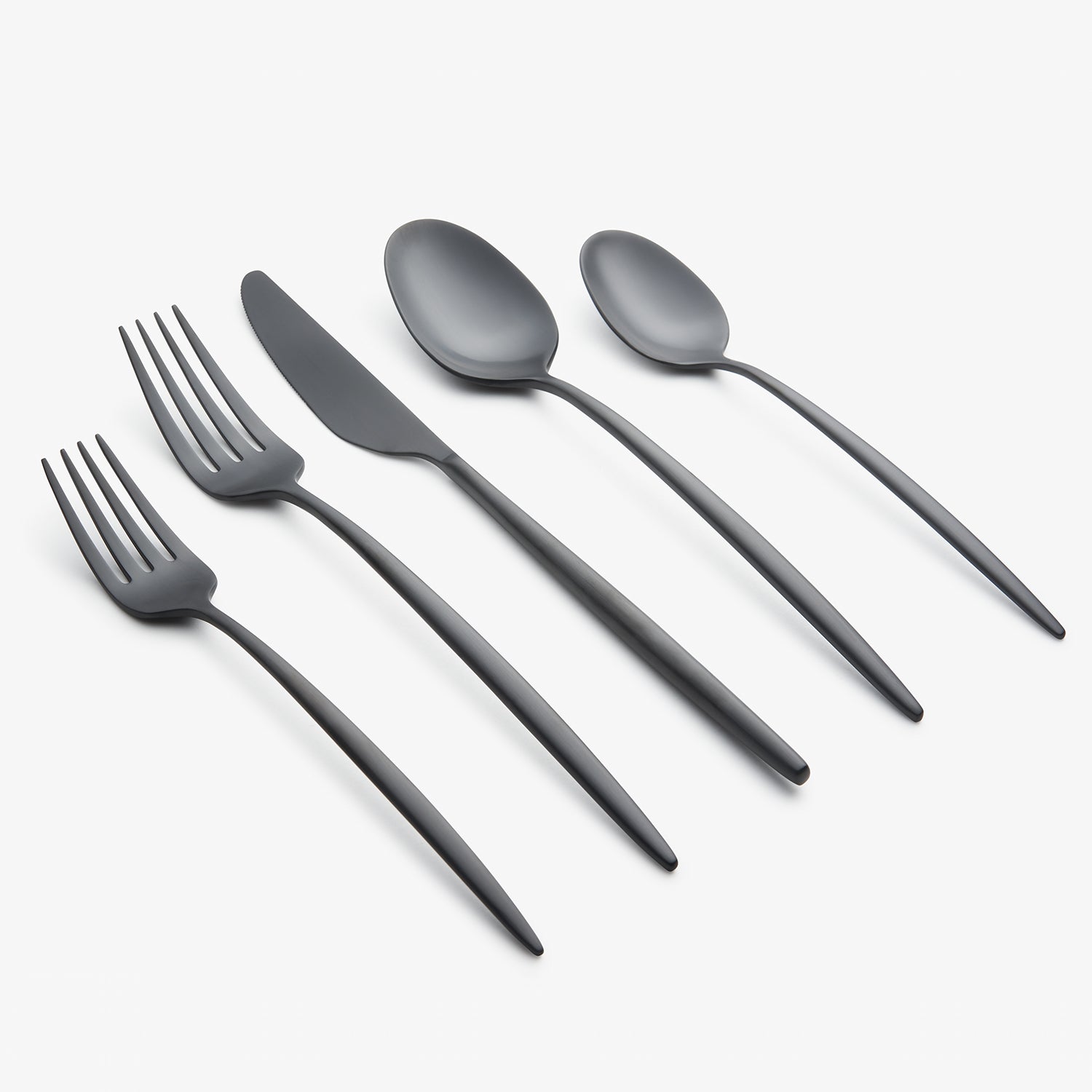 Lenox Premium Gaze Black Satin 20-Piece Flatware Set