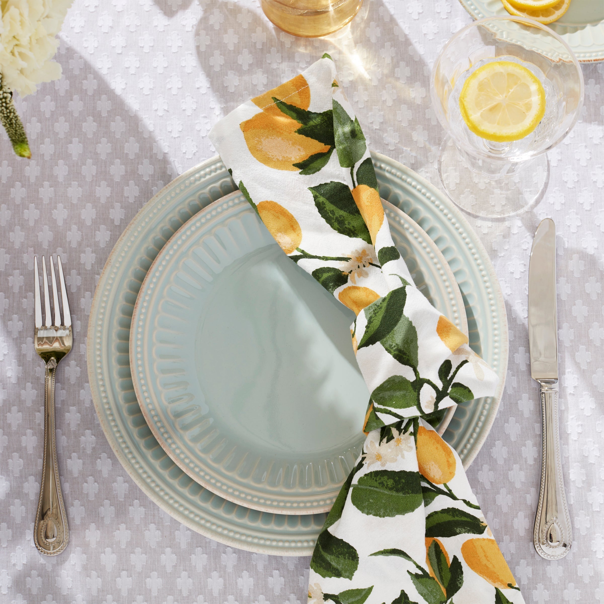 Lenox Premium French Perle Groove Ice Blue 12-Piece Place Setting - Image 3