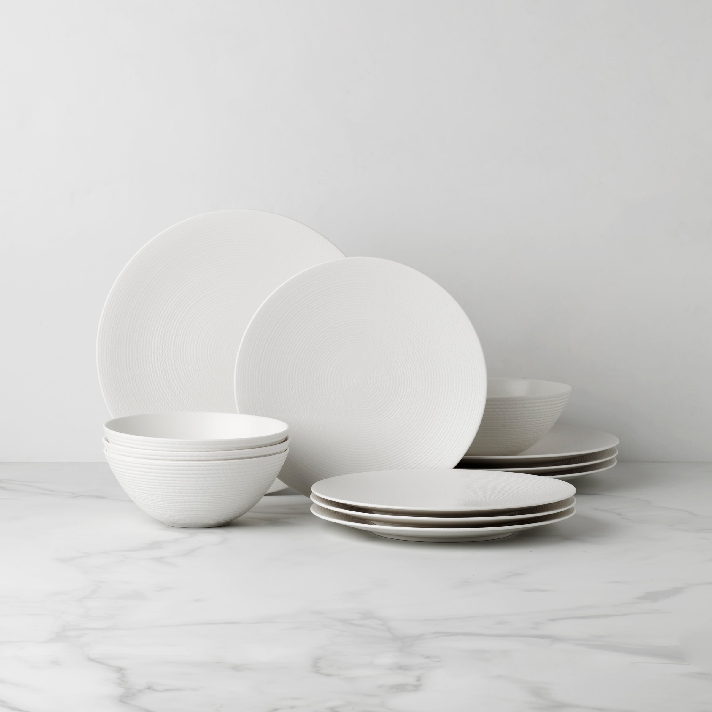 Lenox Premium LX Collective White 12-Piece Dinnerware Set