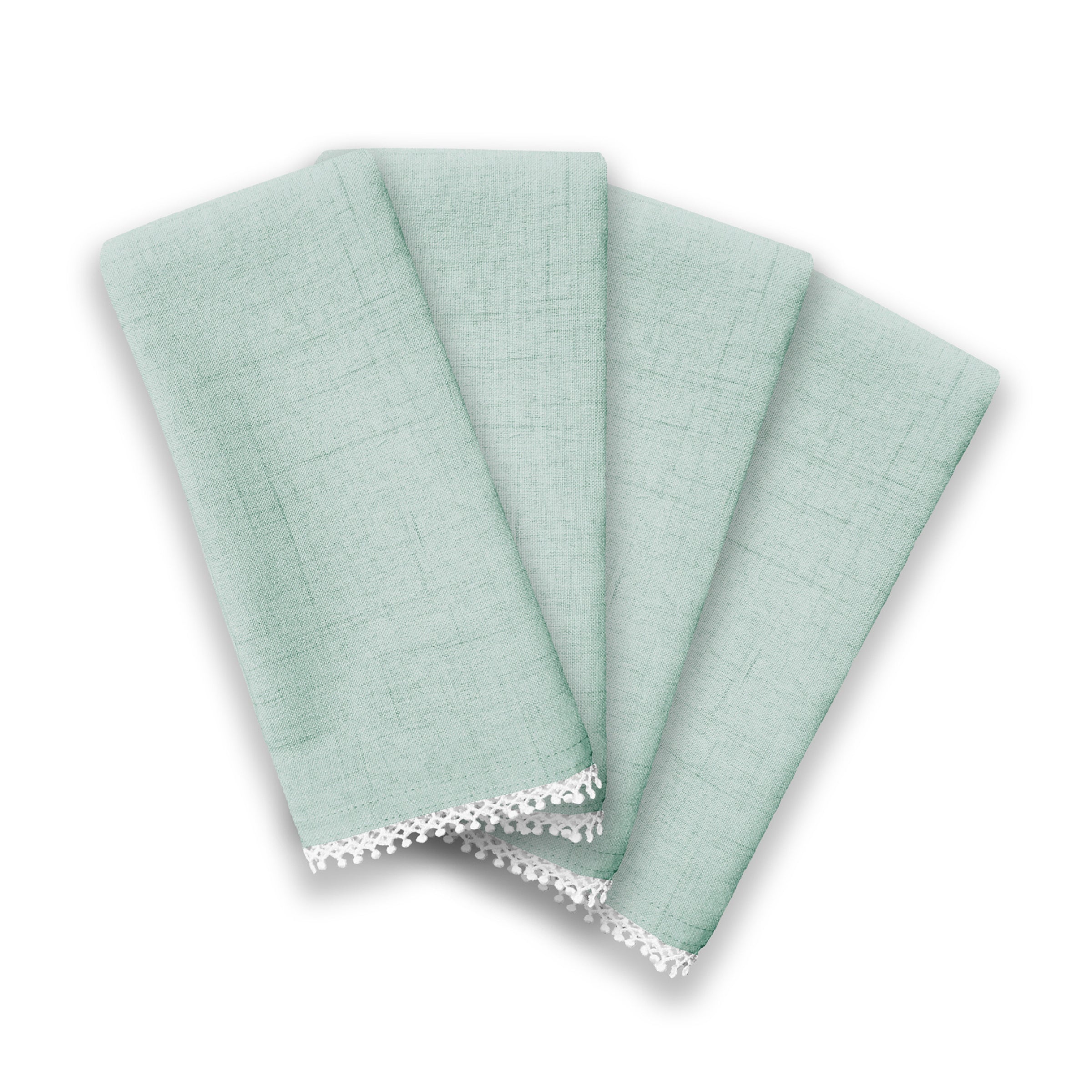 Lenox Premium French Perle Solid Ice Blue Dinner Napkins, Set of 4 - Image 2