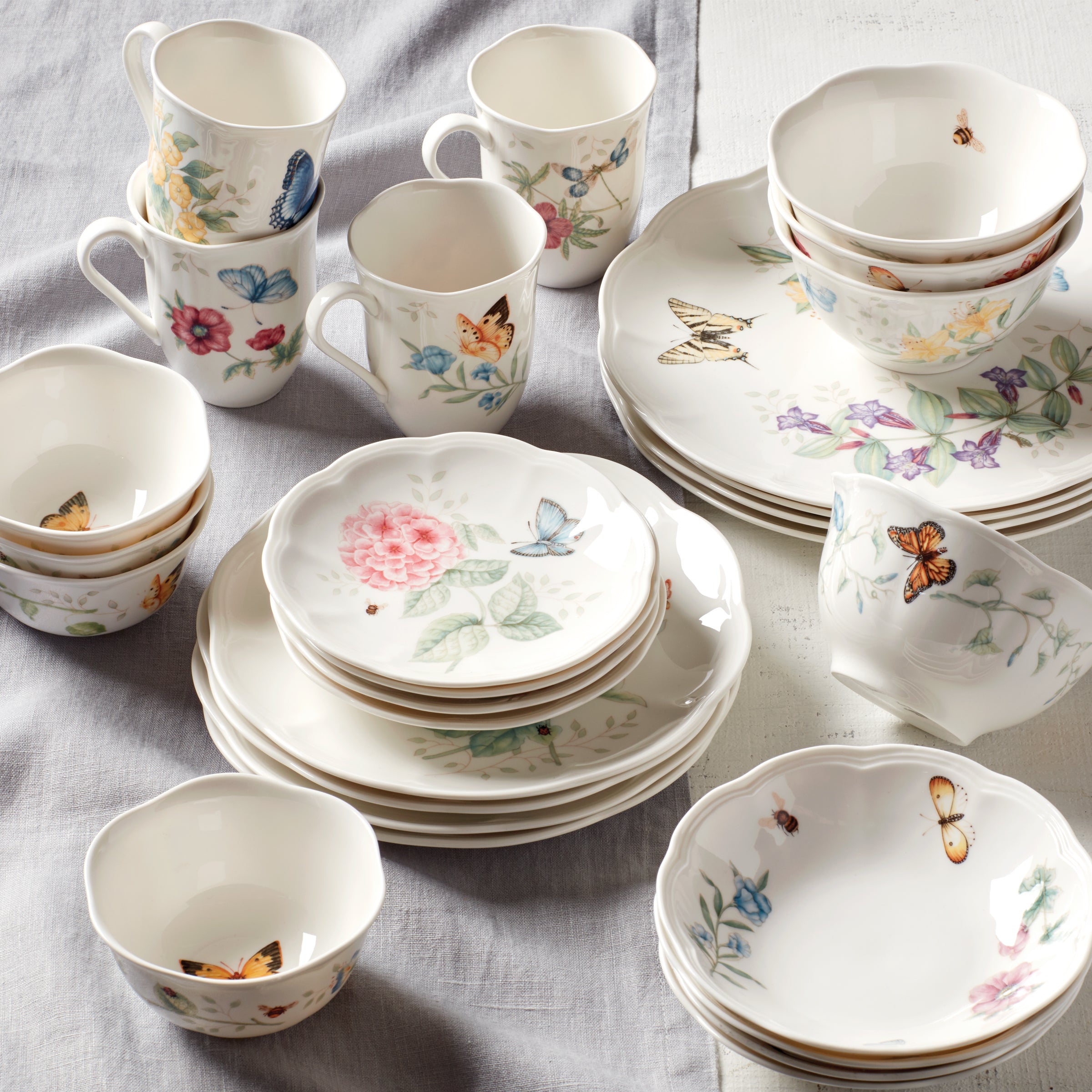 Lenox Premium Butterfly Meadow 28-Piece Dinnerware Set - Image 13