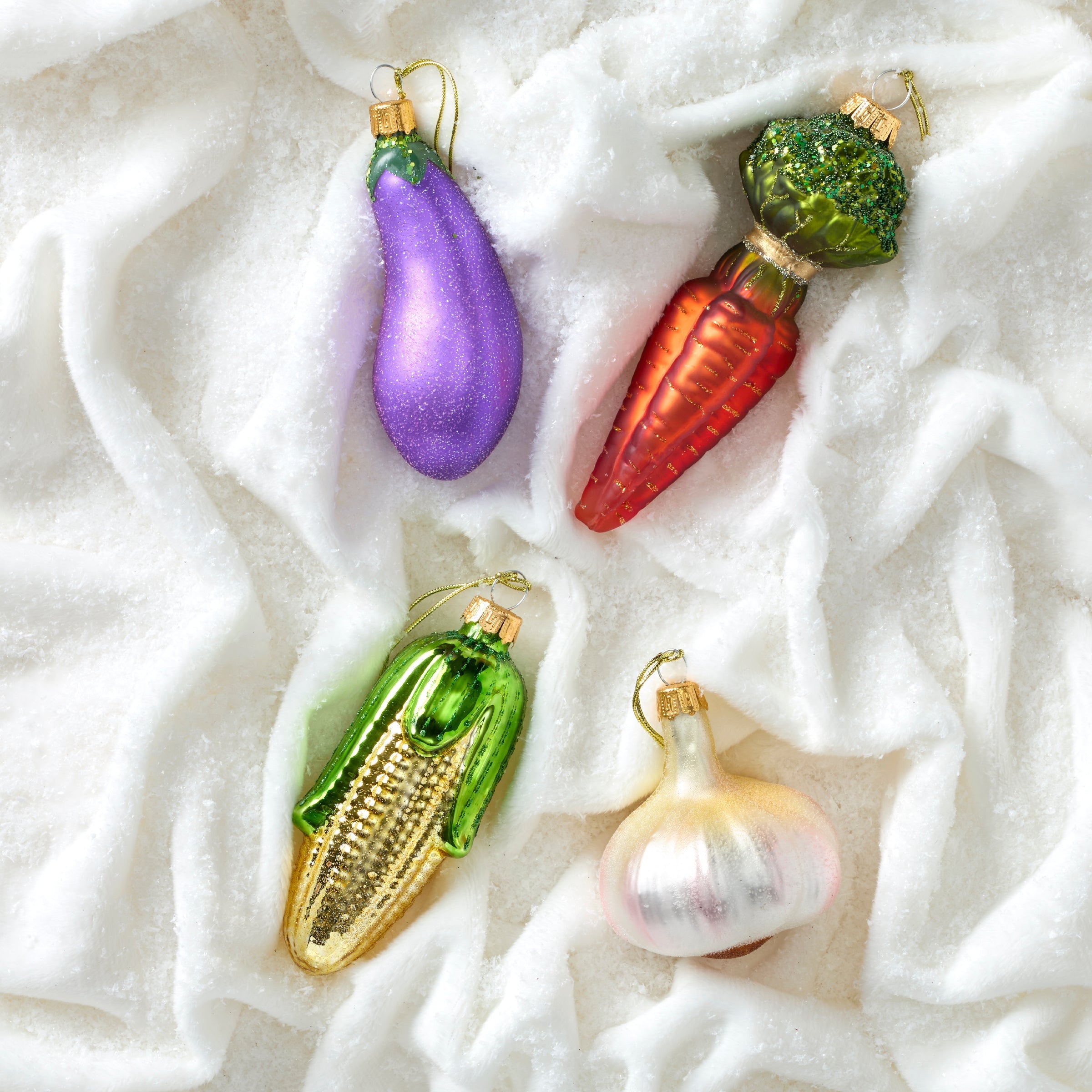 Lenox Premium Retro Blown Glass Eggplant Ornament - Image 2