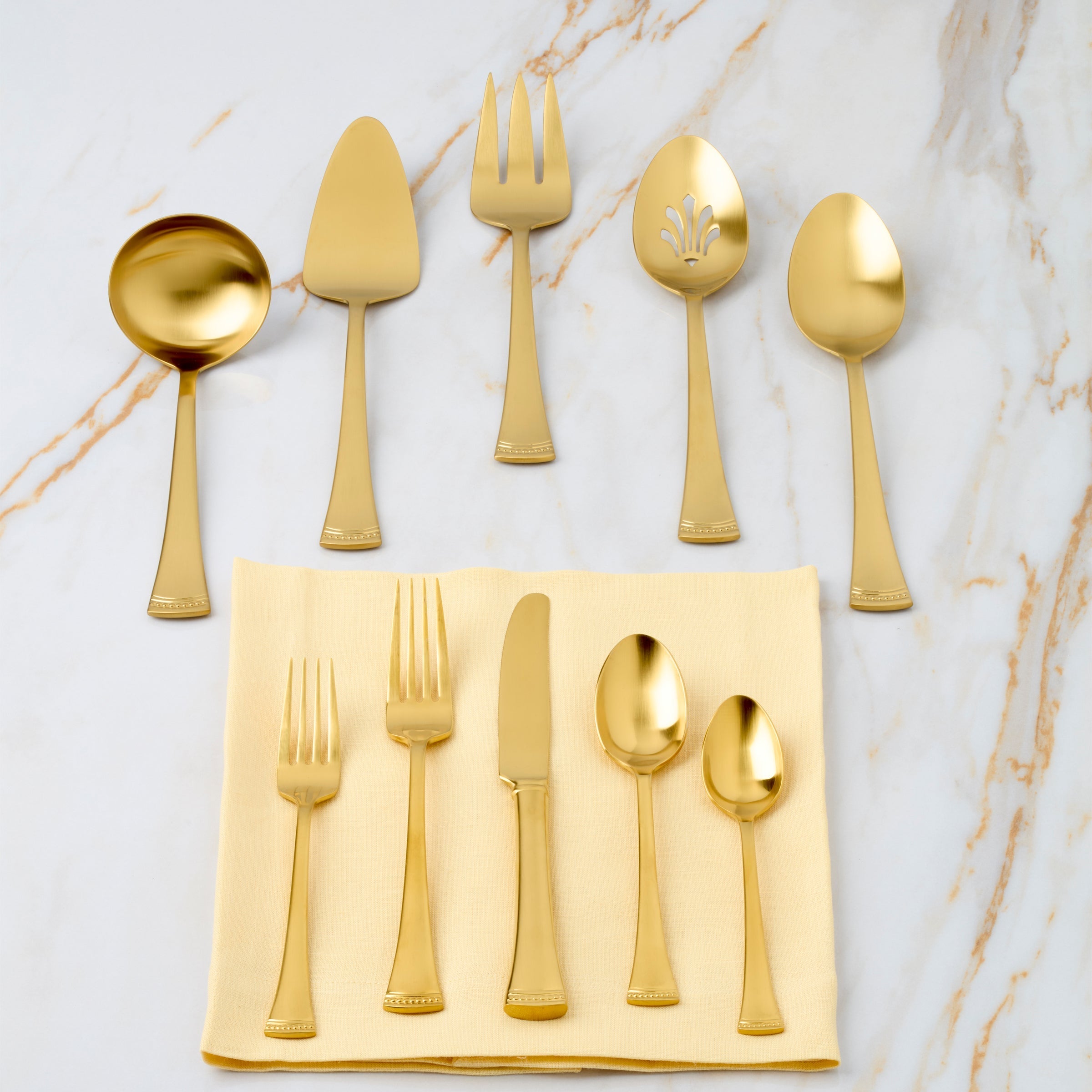Lenox Premium Portola Gold Satin 20-Piece Flatware Set - Image 4