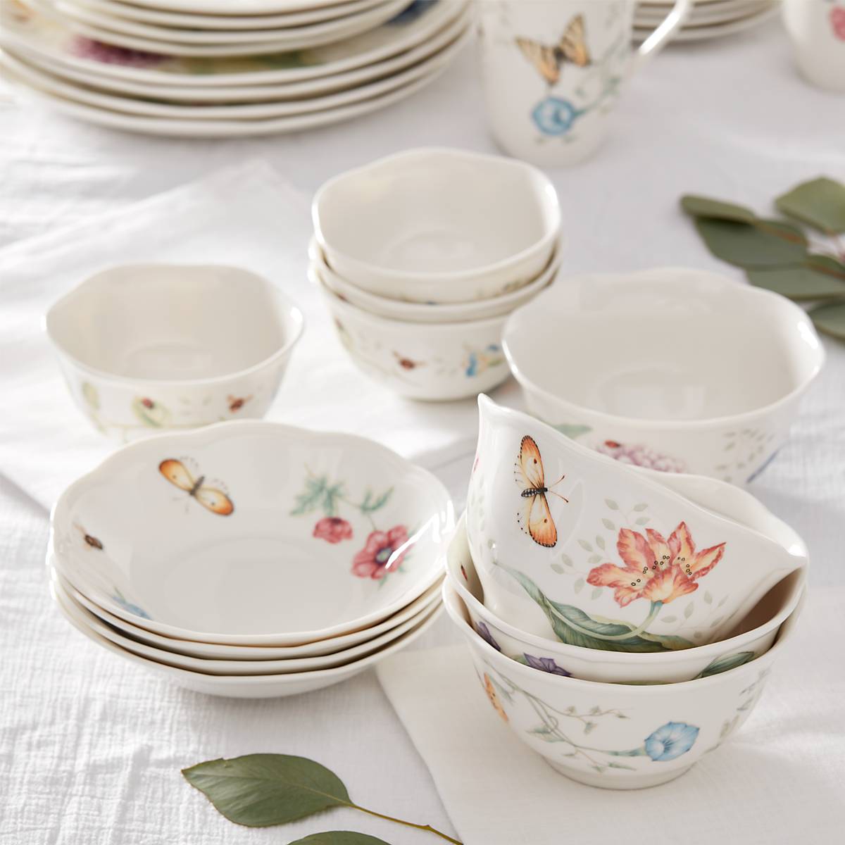Lenox Premium Butterfly Meadow 28-Piece Dinnerware Set - Image 15