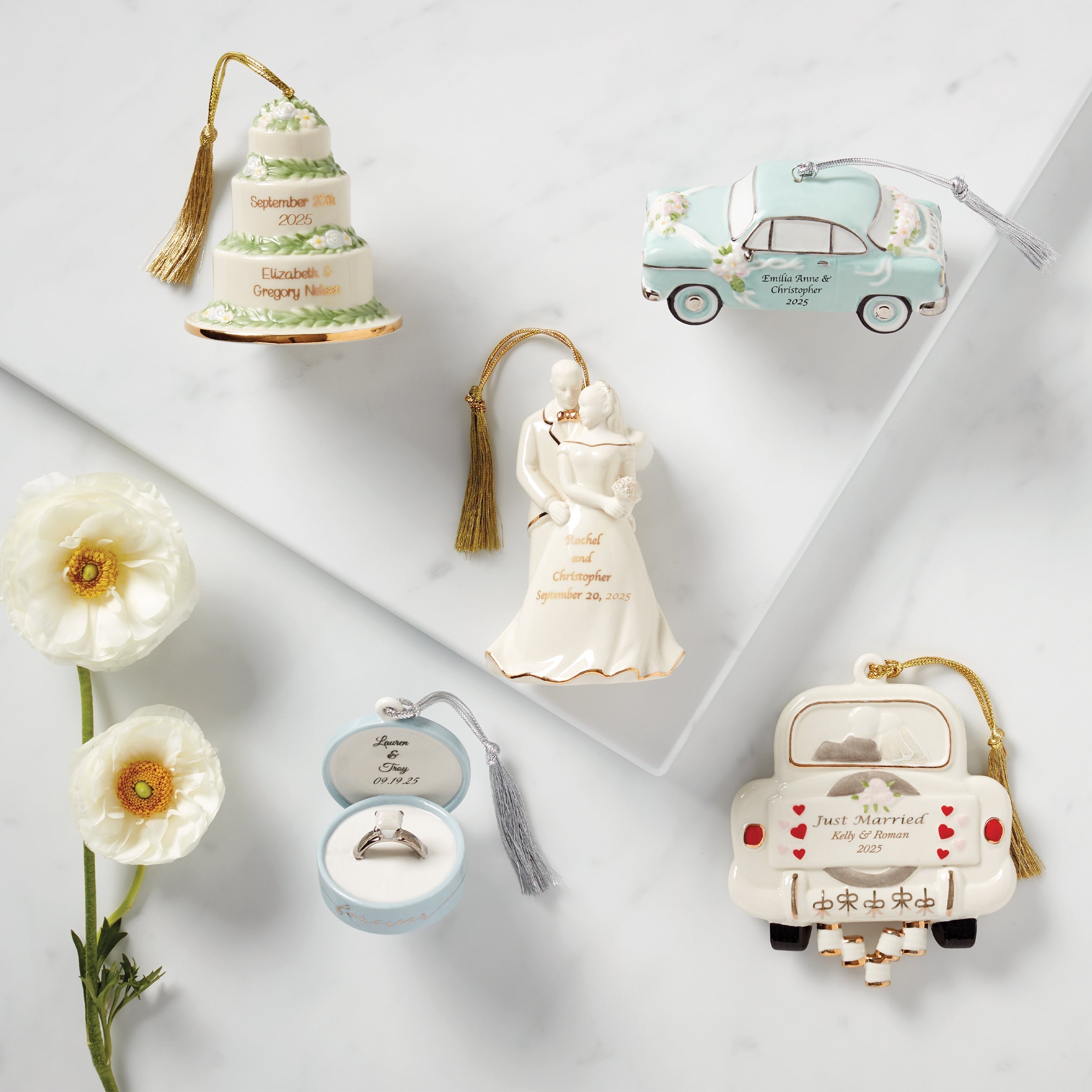 Lenox Premium Personalized 1st Christmas Cake Ornament - Image 3