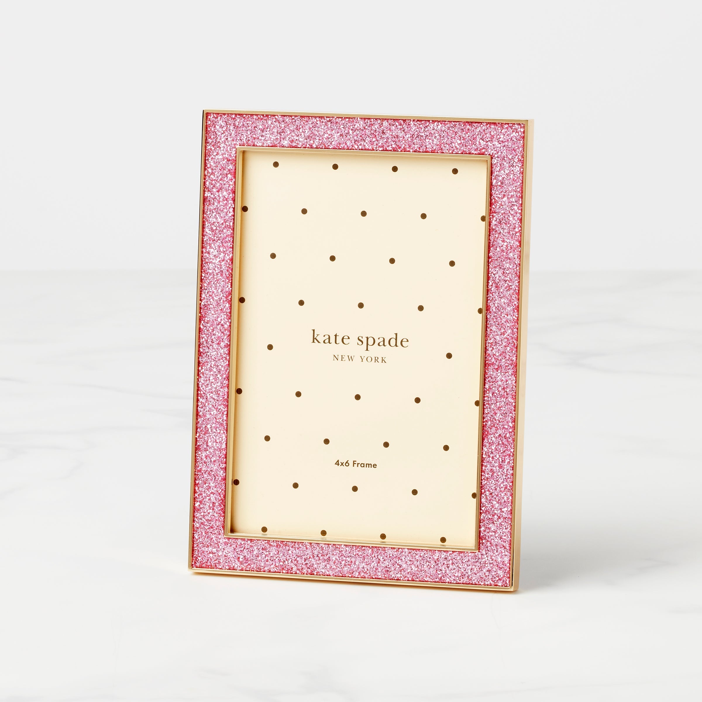 Lenox Premium Sitting Pretty Pink Glitter 4x6 Photo Frame
