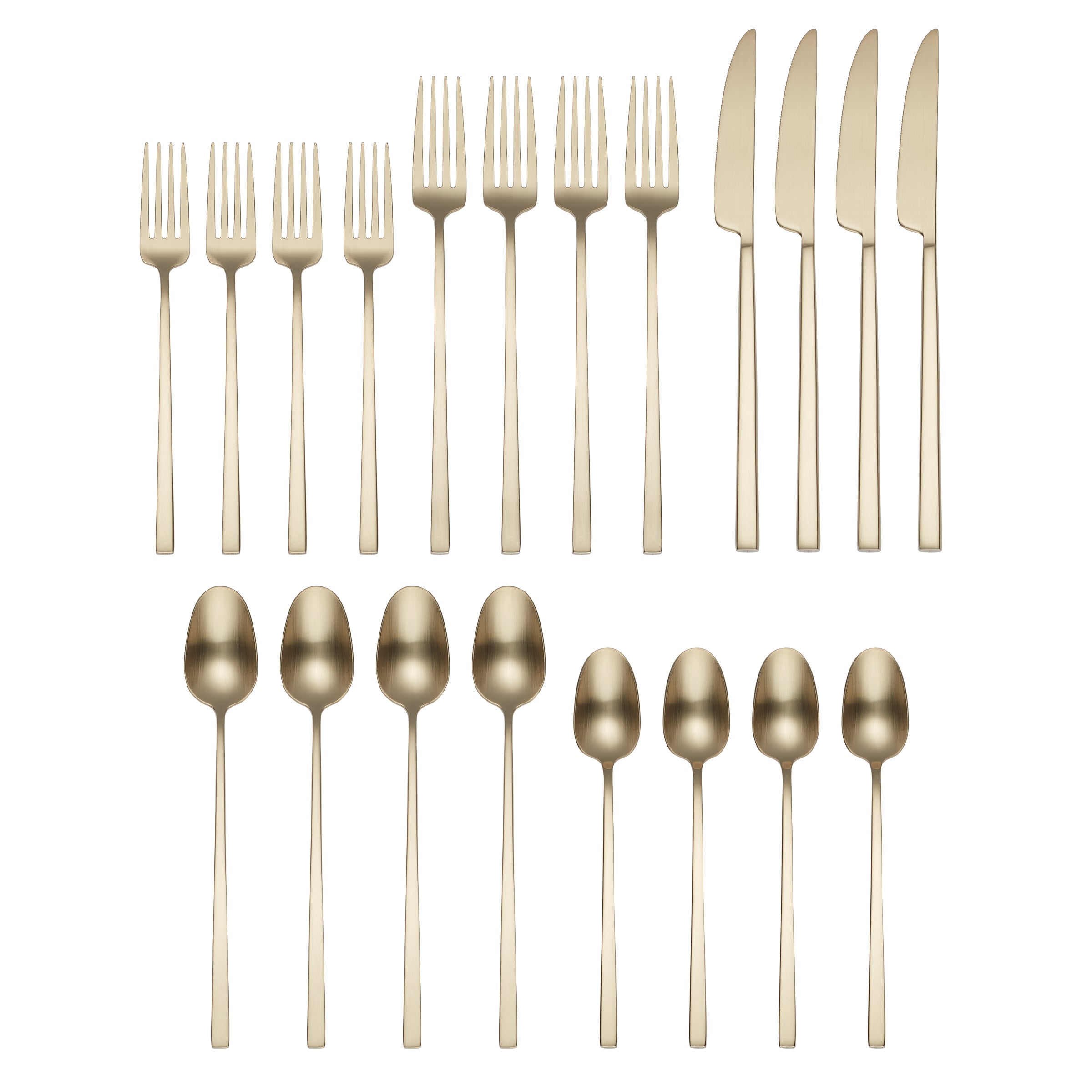 Lenox Premium Damaris Champagne Satin 20-Piece Flatware Set - Image 2