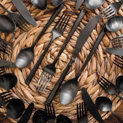Alternative view of Lenox Premium Emmy Black Satin 20-Piece Flatware Set