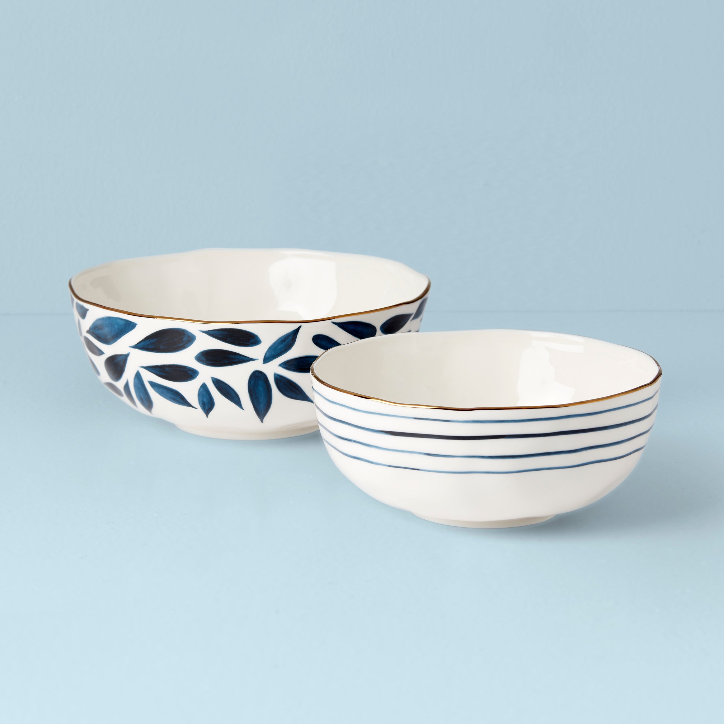 Lenox Premium Blue Bay 2-Piece Nesting Bowl Set - Image 2