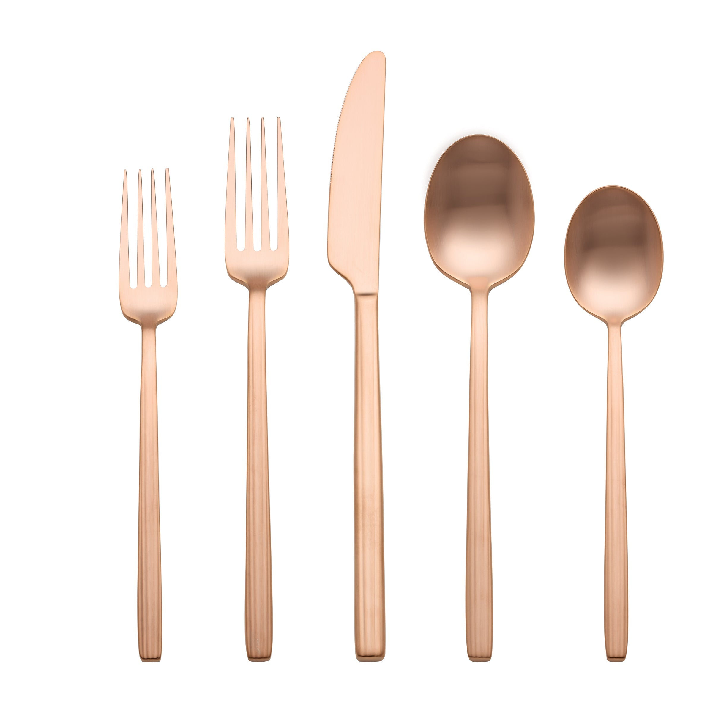 Lenox Premium Dean Rose Gold Satin 20-Piece Flatware Set - Image 3